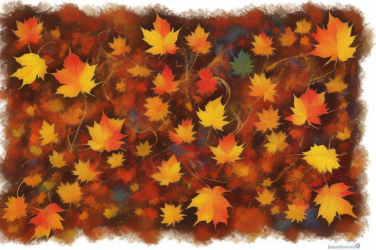 In the Style of Leonardo da Vinci - reimagine Autumn Rhythm Number 30' by Jackson Pollock - Autumn Rhythm Number 30 - shows the characteristics of his signature style called 'Drip Painting.' -- using Rainbow Color