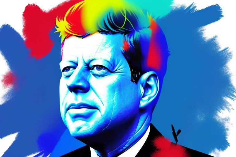 John F. Kennedy – #AIArt – Abstract Expressionism