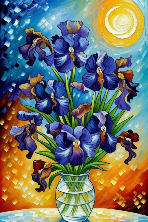 Irises – By Vincent van Gogh Re-Imagined