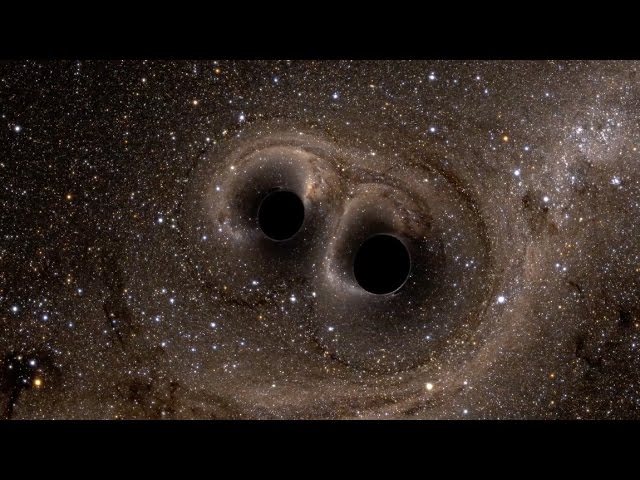 Simulation: Two Black Holes Merge