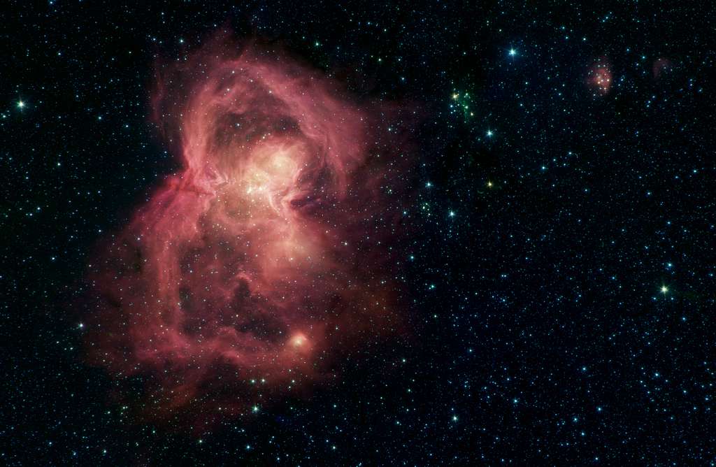 Spitzer Space Telescope Captures Galactic Snack