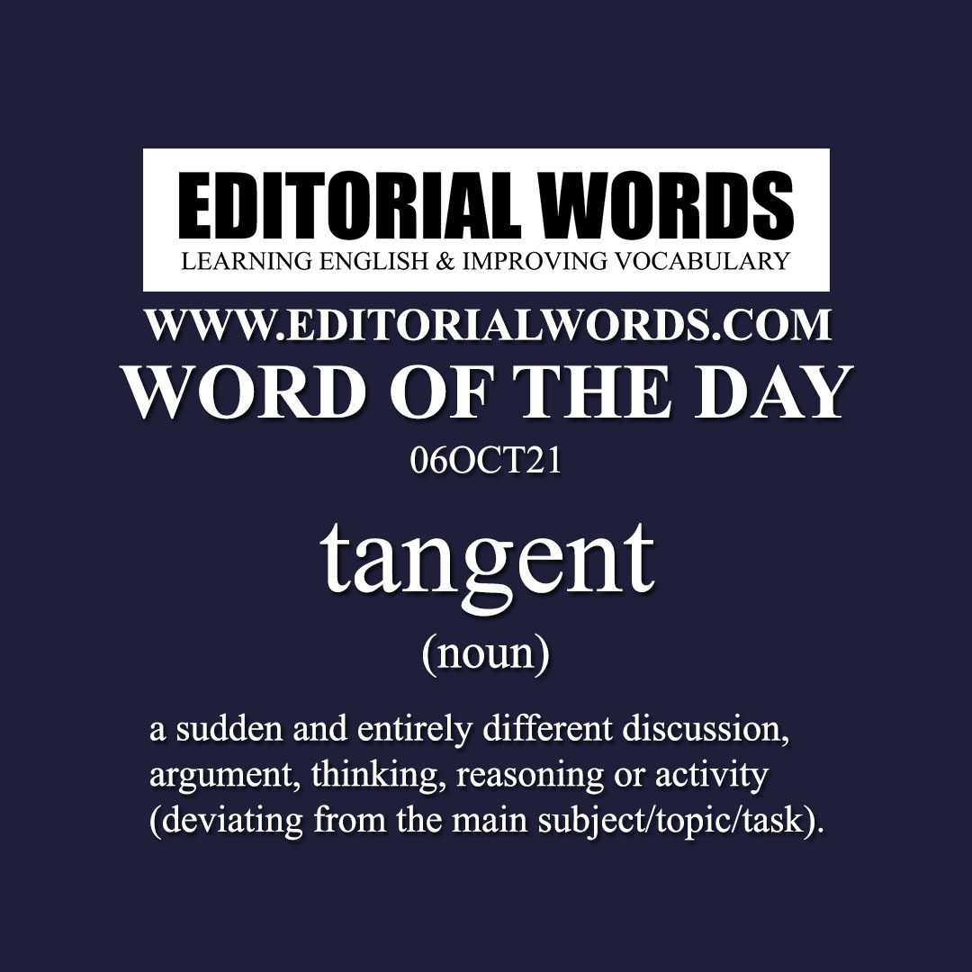 Word of the Day: tangent