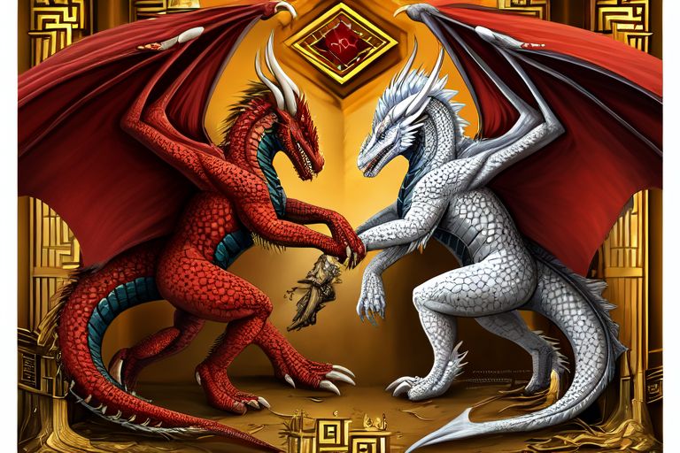 Red Dragon Defeats a White Dragon