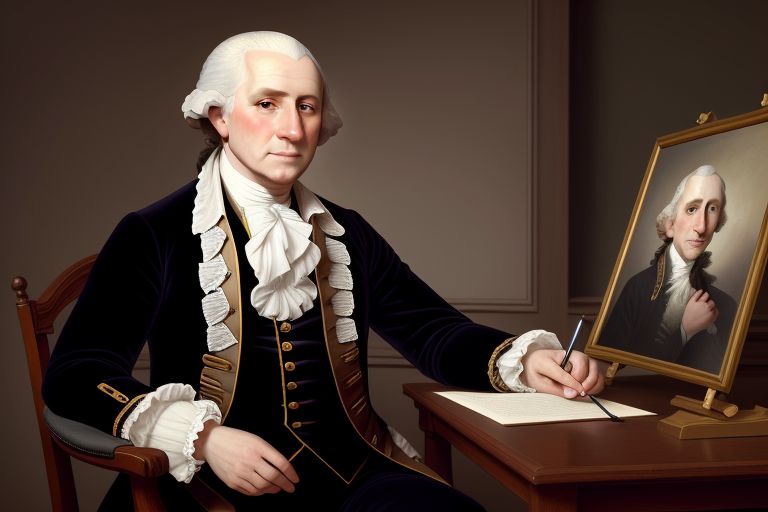 In the Style of Rembrandt – recreate ‘George Washington’ By Gilbert Stuart – #AIPrompt #AIart