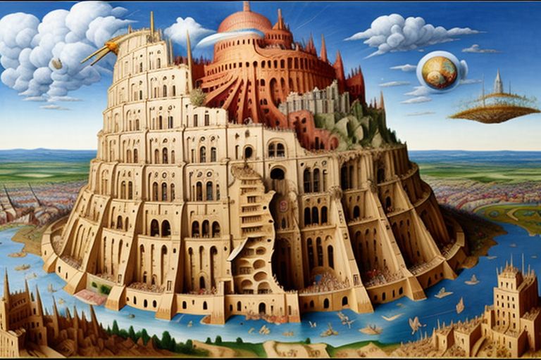 Recreate ‘The Tower of Babel’ by Pieter Bruegel the Elder – #AIPrompt