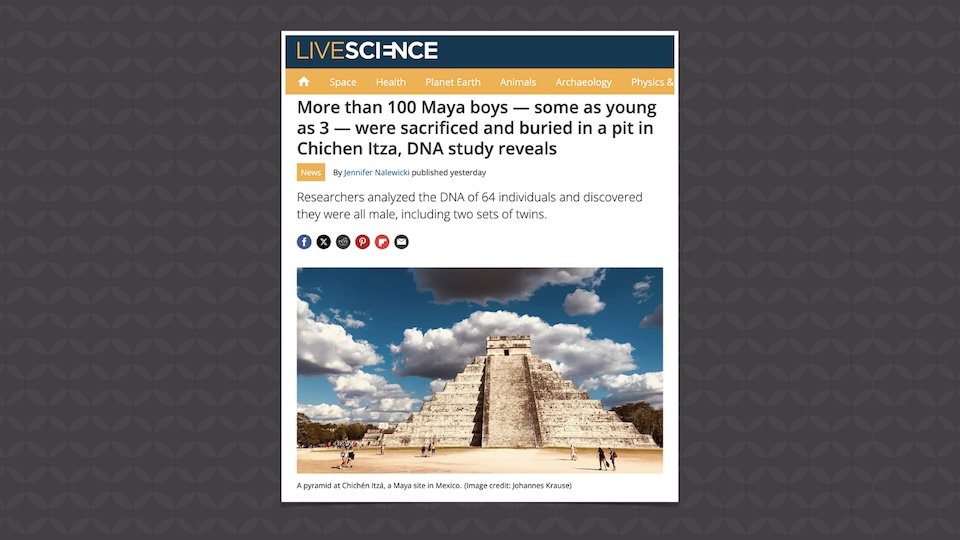 “We Cannot Judge” Mayans Who Sacrificed 100 Young Boys
