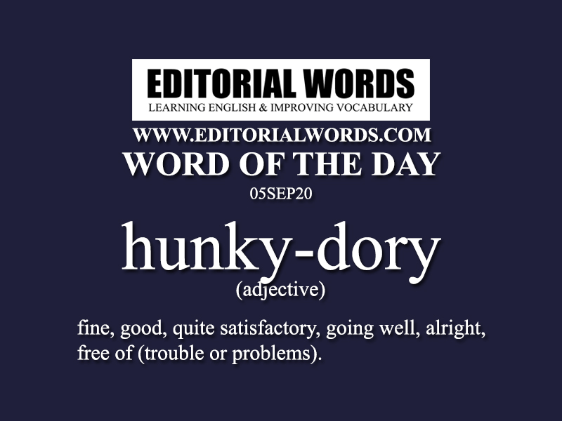 Word of the Day: hunky-dory