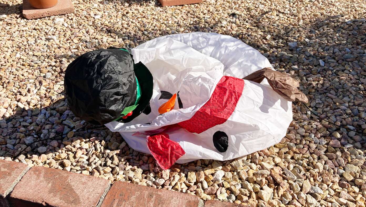 Inflatable Snowman Begins To Wonder What The Point Of Existence Even Is #BabylonBee