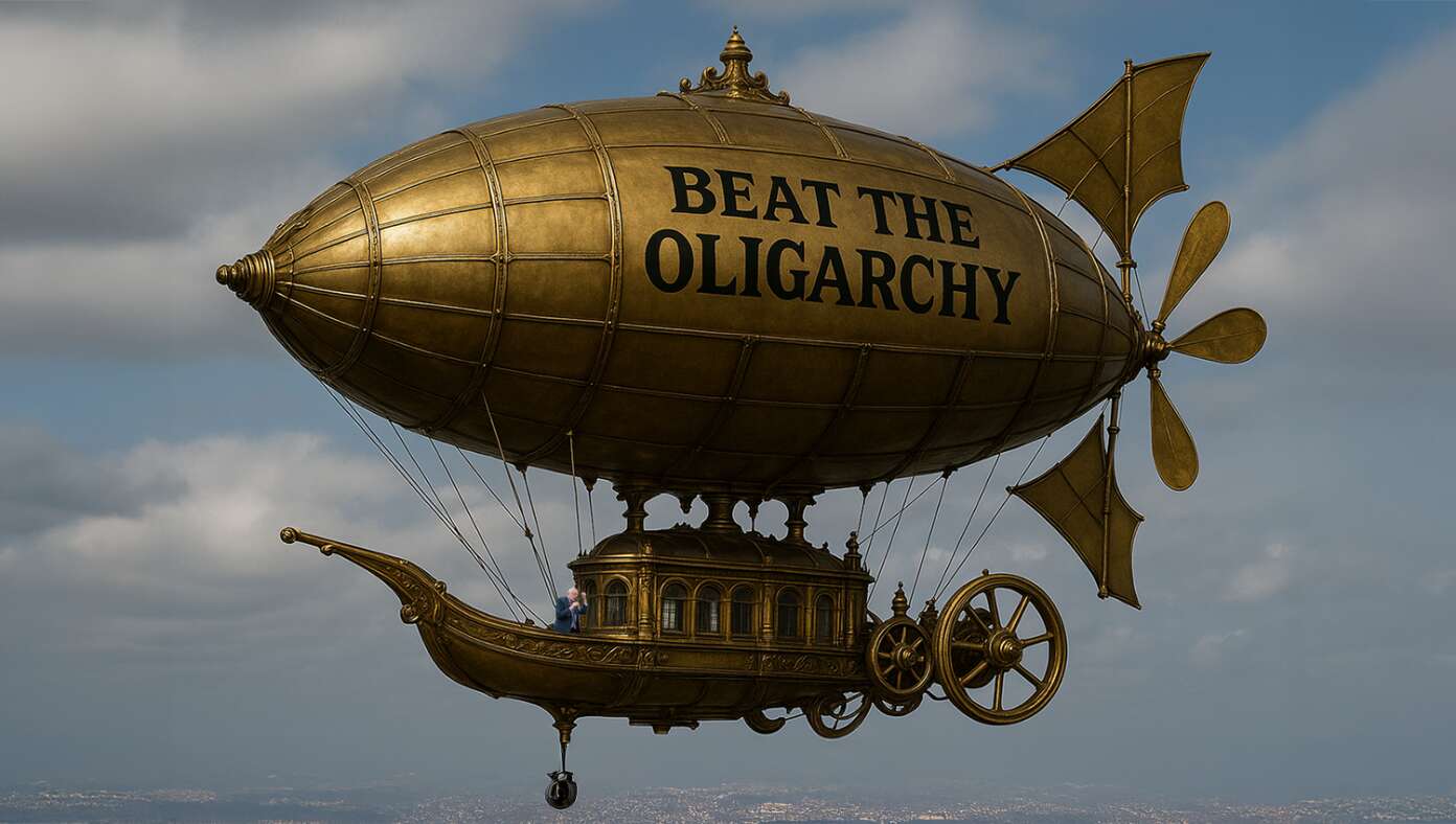 Bernie Sanders Unveils His New Gold-Encrusted ‘Beat The Oligarchy’ Dirigible #BabylonBee