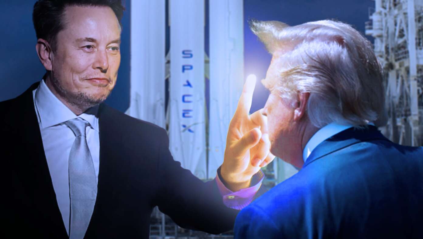 Elon Musk Extends Glowing Finger To Trump Before Stepping Into Rocket And Blasting Off #BabylonBee