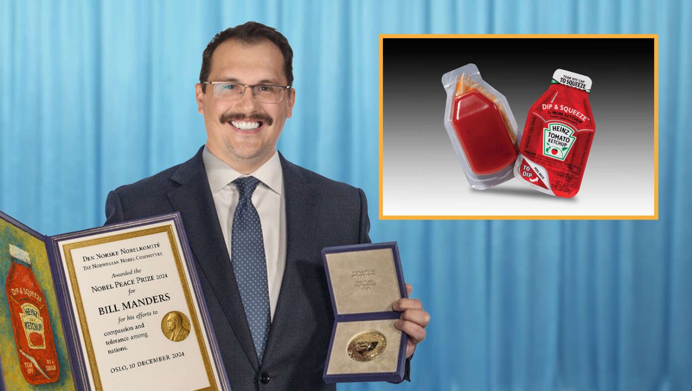 Guy Who Invented Dip & Squeeze Ketchup Packaging Awarded Nobel Peace Prize #BabylonBee