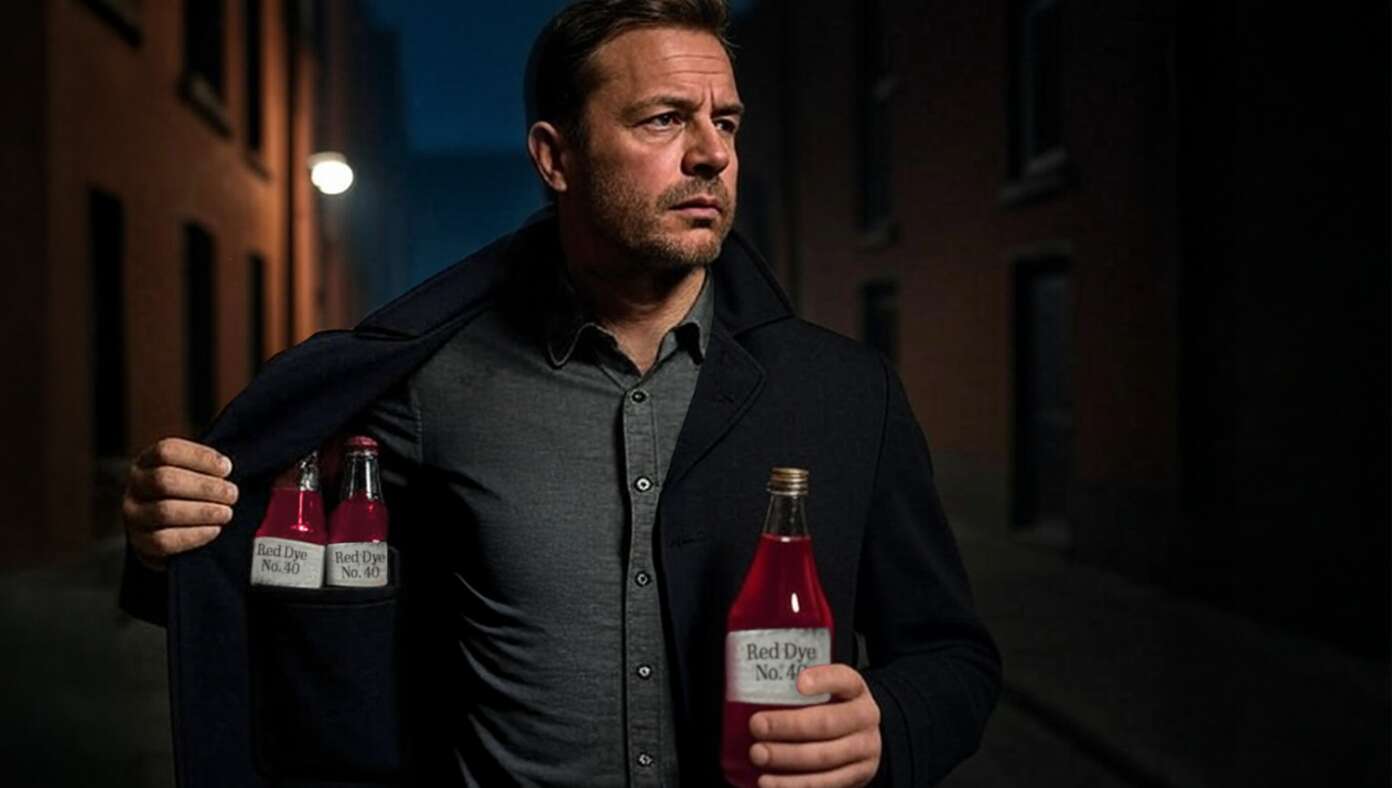 ‘Hey Man, Want Any Red No. 40?’ Asks Dealer Opening Trench Coat #BabylonBee