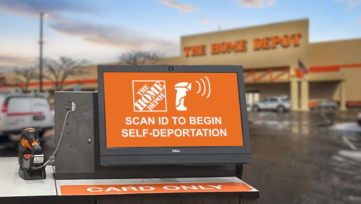 Home Depot Adds Self-Deportation Kiosks #BabylonBee