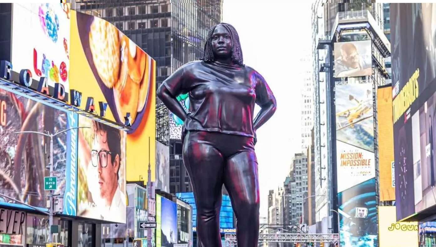Letitia James Hides From Trump DOJ By Painting Herself Bronze And Standing Very, Very Still In Times Square #BabylonBee