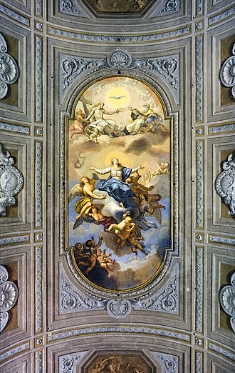 Picture of the day





This painting on the ceiling in Santa Maria della Concezione dei Cappuccini, a church on Via Veneto in Rome, depicts the Virgin Mary being assumed body and soul into heaven. Today is the Feast of the Assumption of Mary in much of Western Christianity or the Dormition of the Mother of God in Eastern Christianity.
 #ImageOfTheDay