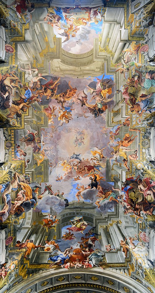Picture of the day





Triumph of St. Ignatius of Loyola by Andrea Pozzo, celebrates the work of Ignatius of Loyola and the Society of Jesus in the world by depicting the saint welcomed into paradise by Christ and surrounded by allegorical representations of the four continents. The trompe-l’œil fresco adorns the flat ceiling of the Church of St. Ignatius of Loyola at Campus Martius. Today is Ignatius of Loyola’s feast day.
 #ImageOfTheDay