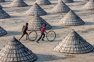 Picture of the day





Children play with bicycle tires among large conical piles of rice at a processing mill in Brahmanbaria, Bangladesh
 #ImageOfTheDay