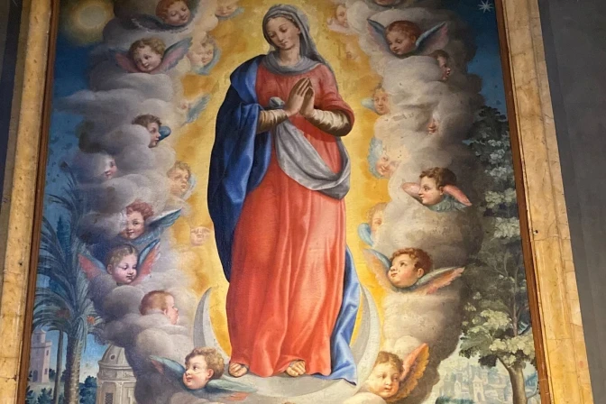 First painting in Rome of Our Lady of Guadalupe preserved in fourth-century church – #Catholic –
This image is preserved in the Church of San Vital, built in 386, in Rome. / Credit: Victoria Cardiel/EWTN News
Rome Newsroom, Dec 17, 2025 / 17:30 pm (CNA).
The Church of St. Vitale, built in 386, is the oldest Christian church still standing in the center of Rome. It is the “only place of worship from the fourth century that has remained intact throughout the centuries,” emphasized its parish priest, Father Elio Lops.This early Christian church, discreet and given little attention on typical tourist routes, safeguards an artistic and devotional treasure that is practically unknown: the first image of Our Lady of Guadalupe painted in the Italian capital.“It has never been given the importance it deserves,” Lops told ACI Prensa, CNA’s Spanish-language news partner, referring to a representation of the Virgin Mary that immediately brings to mind the image imprinted on St. Juan Diego’s tilma in 1531.The similarities are striking. “There is no doubt about its identity,” the parish priest pointed out.Although the position of the hands shows a slight variation and the rays that usually surround the figure are missing, “the gaze is the same,” he explained. The painting also retains “the same belt that symbolizes Our Lady’s maternity and the large crescent moon beneath her feet,” Lops noted, citing the essential iconographic elements of the Guadalupe narrative.The image was painted “around the year 1550” by the Jesuit Giovanni Battista Fiammeri, an artist active in Rome who, on the occasion of the Jubilee of 1600, decorated the entire church of St. Vitale.A compelling hypothesis about the painting’s originAlthough there are no documents that conclusively certify it, the parish priest supports a compelling hypothesis: The Jesuit Fiammeri painted the picture based on a sketch of the miracle made by Spanish missionaries upon their return to Rome, after learning about the events that occurred on Tepeyac Hill two decades earlier.One detail reinforces this interpretation. At the bottom of the painting, “below the Virgin, there is a small caravel depicting the ship on which they traveled to Mexico,” the priest explained. This is an unusual element in later iconography of Our Lady of Guadalupe, but it was commonly used in the context of the first contacts between the New World and the Holy See.Whatever the precise origin of the model used by Fiammeri, it is certain that this image predates by several decades the other representations of the Virgin of Guadalupe preserved in Rome, which date from the mid-17th century, almost a hundred years after the apparitions, the 500th anniversary of which will be celebrated in 2031.This fact confers on the painting in St. Vitale a singular value as a testament to the early European reception of a devotion that, over time, would become one of the pillars of the Americas’ religious identity.This story was first published by ACI Prensa, CNA’s Spanish-language news partner. It has been translated and adapted by CNA. First painting in Rome of Our Lady of Guadalupe preserved in fourth-century church – #Catholic –
This image is preserved in the Church of San Vital, built in 386, in Rome. / Credit: Victoria Cardiel/EWTN News
Rome Newsroom, Dec 17, 2025 / 17:30 pm (CNA).
The Church of St. Vitale, built in 386, is the oldest Christian church still standing in the center of Rome. It is the “only place of worship from the fourth century that has remained intact throughout the centuries,” emphasized its parish priest, Father Elio Lops.This early Christian church, discreet and given little attention on typical tourist routes, safeguards an artistic and devotional treasure that is practically unknown: the first image of Our Lady of Guadalupe painted in the Italian capital.“It has never been given the importance it deserves,” Lops told ACI Prensa, CNA’s Spanish-language news partner, referring to a representation of the Virgin Mary that immediately brings to mind the image imprinted on St. Juan Diego’s tilma in 1531.The similarities are striking. “There is no doubt about its identity,” the parish priest pointed out.Although the position of the hands shows a slight variation and the rays that usually surround the figure are missing, “the gaze is the same,” he explained. The painting also retains “the same belt that symbolizes Our Lady’s maternity and the large crescent moon beneath her feet,” Lops noted, citing the essential iconographic elements of the Guadalupe narrative.The image was painted “around the year 1550” by the Jesuit Giovanni Battista Fiammeri, an artist active in Rome who, on the occasion of the Jubilee of 1600, decorated the entire church of St. Vitale.A compelling hypothesis about the painting’s originAlthough there are no documents that conclusively certify it, the parish priest supports a compelling hypothesis: The Jesuit Fiammeri painted the picture based on a sketch of the miracle made by Spanish missionaries upon their return to Rome, after learning about the events that occurred on Tepeyac Hill two decades earlier.One detail reinforces this interpretation. At the bottom of the painting, “below the Virgin, there is a small caravel depicting the ship on which they traveled to Mexico,” the priest explained. This is an unusual element in later iconography of Our Lady of Guadalupe, but it was commonly used in the context of the first contacts between the New World and the Holy See.Whatever the precise origin of the model used by Fiammeri, it is certain that this image predates by several decades the other representations of the Virgin of Guadalupe preserved in Rome, which date from the mid-17th century, almost a hundred years after the apparitions, the 500th anniversary of which will be celebrated in 2031.This fact confers on the painting in St. Vitale a singular value as a testament to the early European reception of a devotion that, over time, would become one of the pillars of the Americas’ religious identity.This story was first published by ACI Prensa, CNA’s Spanish-language news partner. It has been translated and adapted by CNA.