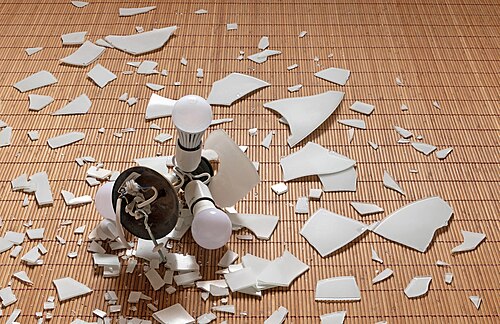 Picture of the day





A shattered ceiling light fixture on a bamboo floor mat. The lamp was a semi flush mounted light fixture with a shallow glass dome of clear glass coated with white glass on the inside. In the fixture are LED light bulbs with E27 Edison screw. The hook in the ceiling suddenly came lose one day and the lamp crashed to the floor in an apartment in Brastad, Lysekil Municipality, Sweden. Photographed in natural light from the window. Focus stacked from 10 photos.
 #ImageOfTheDay