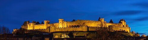 Picture of the day





Fortified city of Carcassonne during the blue hour, France. Founded during the Gallo-Roman period, the citadel derives its reputation from its 3 kilometres (1.9 mi) long double surrounding walls interspersed by 52 towers. The medieval citadel, situated on a hill on the right bank of the river Aude, was restored at the end of the 19th century by the theorist and architect Eugène Viollet-le-Duc. In 1997, it was added to the UNESCO list of World Heritage Sites because of its exceptional testimony to the architecture and planning of a medieval fortress town.
 #ImageOfTheDay