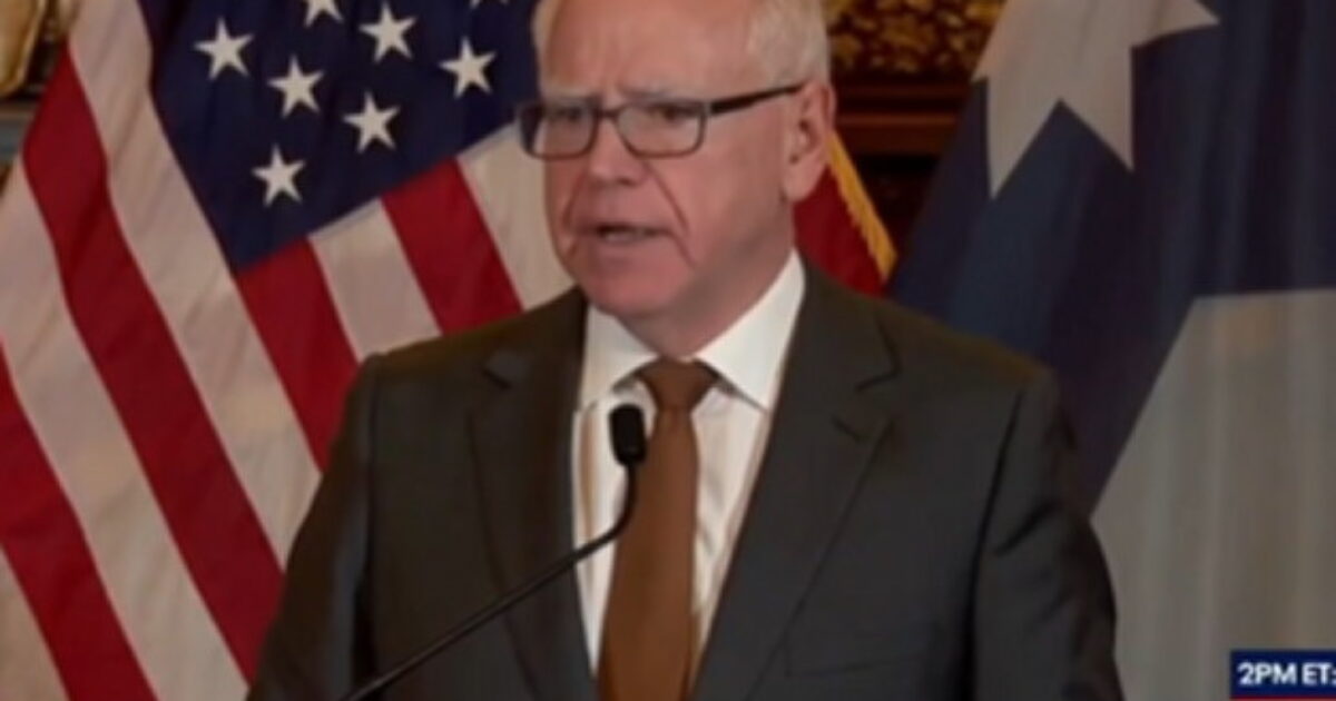 Tim Walz Complains About Federal Money State Could Lose Over Fraud: ‘Government is Weaponized Against Minnesota’ (VIDEO) – 
Minnesota Governor Tim Walz is upset that his state could lose various forms of federal funding due to the massive fraud scandal that is unfolding there.
The post Tim Walz Complains About Federal Money State Could Lose Over Fraud: ‘Government is Weaponized Against Minnesota’ (VIDEO) appeared first on The Gateway Pundit.