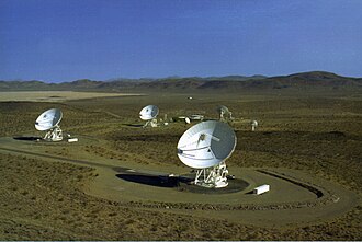 Goldstone’s DSS-15 Antenna and the Milky Way - Deep Space Station 15 (DSS-15), one of the 112-foot (34-meter) antennas at the Goldstone Deep Space Communications Complex near Barstow, California, looks skyward, with the stars of the Milky Way overhead, in September 2025.