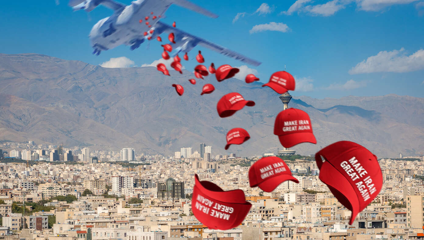 Trump Airdrops ‘Make Iran Great Again’ Hats To Help Iranian Protesters #BabylonBee – TEHRAN — As Iranian protestors were shot dead in the streets, President Trump made good on his promise to come to their aid by having thousands of "Make Iran Great Again" hats airdropped all over the country.