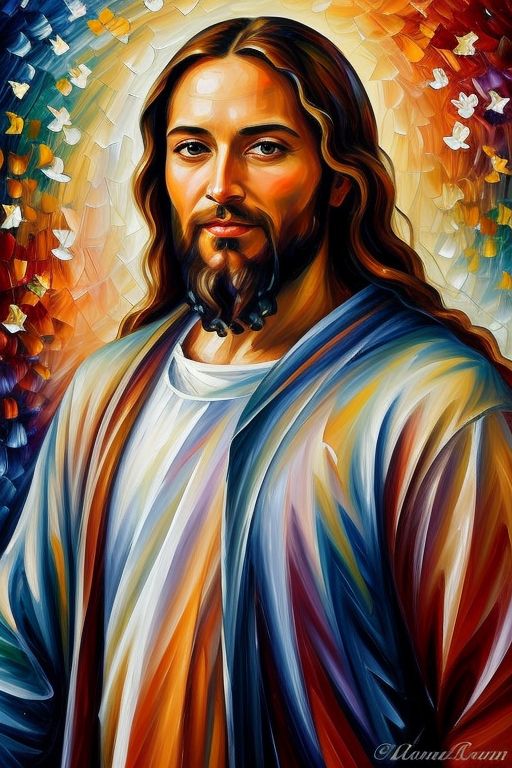 Jesus is often depicted as having long hair and a beard- with a compassionate and serene expression