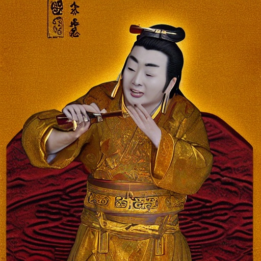 lifelike Image of Ancient Chinese god - Caishen- the Chinese god of wealth and money