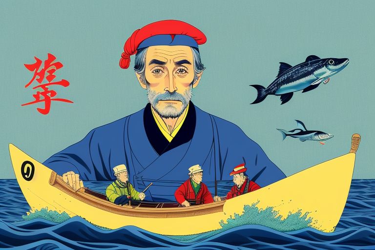In the style of ukiyo-e, we bring to life the visage of Jacques Cousteau, a French naval officer, explorer, and conservationist. Cousteau, depicted against a backdrop of swirling ocean waves and majestic marine creatures, emerges as a heroic figure of the sea, embodying the spirit of adventure and stewardship. With the meticulous brushstrokes and vibrant colors characteristic of ukiyo-e, Cousteau's likeness is rendered with striking detail and reverence.
