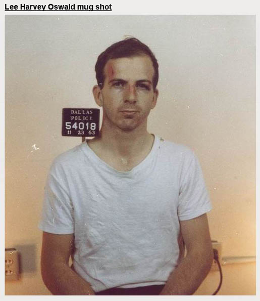 Lee Harvey Oswald Mug Shot - Dallas police station November 22 1963
