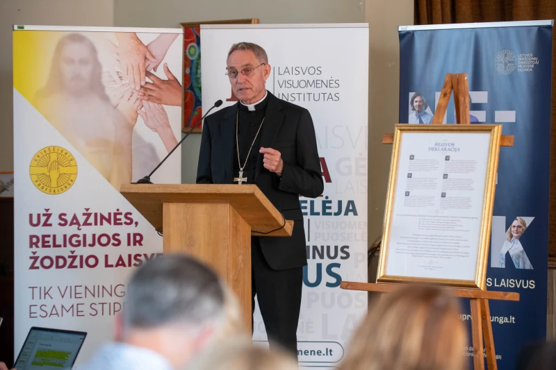 Archbishop Gänswein echoes Pope Benedict XVI’s warning on ‘dictatorship of relativism’ – #Catholic –
Archbishop Georg Gänswein speaks at a conference on the Šiluva Declaration in Šiluva, Lithuania, on Sept. 4, 2024. / Credit: Juozas Kamenskas
Šiluva, Lithuania, Oct 29, 2025 / 15:59 pm (CNA).
Twenty years after then-Cardinal Joseph Ratzinger warned of a “dictatorship of relativism” on the eve of his election as Pope Benedict XVI, his former secretary, Archbishop Georg Gänswein, echoed that warning at a recent conference in Lithuania.The former prefect of the papal household and longtime personal secretary to Pope Benedict XVI, Gänswein drew deeply on the late pontiff’s philosophy as he delivered the keynote address at this year’s conference, which brought together academics, civic leaders, public intellectuals, and clergy to discuss the principles of the 2021 Šiluva Declaration. The declaration advocates the defense of fundamental human rights, the fostering of virtue, and the promotion of societal common good. It recognizes the importance of a society built upon the pillars of truth, family values, human dignity, and faith in God and has since become a moral reference point for Catholic social thinkers in Lithuania.Gänswein’s lecture offered a rich philosophical and theological reflection on faith, reason, and relativism, aspects that he described as a “constant theme in Ratzinger’s work.” The archbishop, who now serves as nuncio to the Baltic states, warned that when either faith or reason is diminished, that inevitably leads to “pathologies and the disintegration of the human person.”This is the third such conference dedicated to reflecting on the Šiluva Declaration, published on Sept. 12, 2021, during the town’s annual Marian festival. Šiluva is the location of a Marian shrine dedicated to one of Europe’s earliest approved apparitions.Archbishop Kęstutis Kėvalas delivered the conference’s opening remarks, urging vigilance against temptations to experiment with human nature and dignity. He also reminded attendees that the Marian shrine at Šiluva symbolizes fidelity to God’s order in creation. “The holy place of Šiluva invites respect for the order that the Creator has given to this world,” he said.Gänswein said that in the face of today’s great challenges, such as technical thinking and globalization, the first step must be to recover the full scope of reason. He described true reason as inherently truthful, contrasting it with relativism, which he called “an expression of weak and narrow-minded thinking … based on the false pride of believing humans cannot recognize the truth and the false humility of refusing to accept it.” “The truth sets us free,” he added, referencing John 8:32 and noting that truth serves as the standard by which humans must measure themselves and that embracing it requires humility.Gänswein concluded by warning that relativism — the defining mindset of modernity, which he described as “a creeping poison” — ultimately undermines human freedom. Driven by self-sufficiency and amplified by social media, relativism blinds people to truth and their ultimate purpose.Humanity’s true goal, he affirmed, is “to come to the knowledge of the truth, which is God, and thus to attain eternal life.” His address was met with sustained applause.The conference also featured a range of thought-provoking talks on Lithuania’s moral and political identity, the challenges of liberal democracy, post-Soviet societal changes, and the role of faith and family in public life. It concluded with a panel discussion on Europe’s moral direction, freedom of speech, and the renewal of Christian values in society.Archbishop Gintaras Grušas of Vilnius recalled Pope Leo XIV’s words that the Church “can never be exempted from the duty to speak the truth about man and the world, using, when necessary, even harsh language that may initially cause misunderstandings.” He stressed that all Christians, including those in public life, have a duty to defend the truth, which he described as “not an abstract idea but a path along which a person discovers true freedom.”The conference was organized jointly by the Lithuanian civic group Laisvos visuomenės institutas (Institute of a Free Society), the Lithuanian Christian Workers’ Trade Union, and the Faculty of Catholic Theology at Vytautas Magnus University. Archbishop Gänswein echoes Pope Benedict XVI’s warning on ‘dictatorship of relativism’ – #Catholic –
Archbishop Georg Gänswein speaks at a conference on the Šiluva Declaration in Šiluva, Lithuania, on Sept. 4, 2024. / Credit: Juozas Kamenskas
Šiluva, Lithuania, Oct 29, 2025 / 15:59 pm (CNA).
Twenty years after then-Cardinal Joseph Ratzinger warned of a “dictatorship of relativism” on the eve of his election as Pope Benedict XVI, his former secretary, Archbishop Georg Gänswein, echoed that warning at a recent conference in Lithuania.The former prefect of the papal household and longtime personal secretary to Pope Benedict XVI, Gänswein drew deeply on the late pontiff’s philosophy as he delivered the keynote address at this year’s conference, which brought together academics, civic leaders, public intellectuals, and clergy to discuss the principles of the 2021 Šiluva Declaration. The declaration advocates the defense of fundamental human rights, the fostering of virtue, and the promotion of societal common good. It recognizes the importance of a society built upon the pillars of truth, family values, human dignity, and faith in God and has since become a moral reference point for Catholic social thinkers in Lithuania.Gänswein’s lecture offered a rich philosophical and theological reflection on faith, reason, and relativism, aspects that he described as a “constant theme in Ratzinger’s work.” The archbishop, who now serves as nuncio to the Baltic states, warned that when either faith or reason is diminished, that inevitably leads to “pathologies and the disintegration of the human person.”This is the third such conference dedicated to reflecting on the Šiluva Declaration, published on Sept. 12, 2021, during the town’s annual Marian festival. Šiluva is the location of a Marian shrine dedicated to one of Europe’s earliest approved apparitions.Archbishop Kęstutis Kėvalas delivered the conference’s opening remarks, urging vigilance against temptations to experiment with human nature and dignity. He also reminded attendees that the Marian shrine at Šiluva symbolizes fidelity to God’s order in creation. “The holy place of Šiluva invites respect for the order that the Creator has given to this world,” he said.Gänswein said that in the face of today’s great challenges, such as technical thinking and globalization, the first step must be to recover the full scope of reason. He described true reason as inherently truthful, contrasting it with relativism, which he called “an expression of weak and narrow-minded thinking … based on the false pride of believing humans cannot recognize the truth and the false humility of refusing to accept it.” “The truth sets us free,” he added, referencing John 8:32 and noting that truth serves as the standard by which humans must measure themselves and that embracing it requires humility.Gänswein concluded by warning that relativism — the defining mindset of modernity, which he described as “a creeping poison” — ultimately undermines human freedom. Driven by self-sufficiency and amplified by social media, relativism blinds people to truth and their ultimate purpose.Humanity’s true goal, he affirmed, is “to come to the knowledge of the truth, which is God, and thus to attain eternal life.” His address was met with sustained applause.The conference also featured a range of thought-provoking talks on Lithuania’s moral and political identity, the challenges of liberal democracy, post-Soviet societal changes, and the role of faith and family in public life. It concluded with a panel discussion on Europe’s moral direction, freedom of speech, and the renewal of Christian values in society.Archbishop Gintaras Grušas of Vilnius recalled Pope Leo XIV’s words that the Church “can never be exempted from the duty to speak the truth about man and the world, using, when necessary, even harsh language that may initially cause misunderstandings.” He stressed that all Christians, including those in public life, have a duty to defend the truth, which he described as “not an abstract idea but a path along which a person discovers true freedom.”The conference was organized jointly by the Lithuanian civic group Laisvos visuomenės institutas (Institute of a Free Society), the Lithuanian Christian Workers’ Trade Union, and the Faculty of Catholic Theology at Vytautas Magnus University.