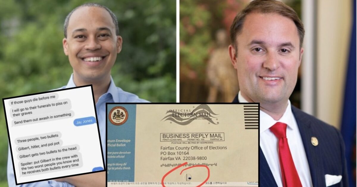 BOMBSHELL DISCOVERY: Holes In Fairfax County, VA, Absentee Ballot Envelopes Conveniently Reveal Who Voter Chose For AG Candidate –
On October 5, shocking text messages were released, allegedly from a conversation between the Democrat candidate for attorney general in Virginia, Jay Jones, and Republican State Delegate Carrie Coyner.
The post BOMBSHELL DISCOVERY: Holes In Fairfax County, VA, Absentee Ballot Envelopes Conveniently Reveal Who Voter Chose For AG Candidate appeared first on The Gateway Pundit. BOMBSHELL DISCOVERY: Holes In Fairfax County, VA, Absentee Ballot Envelopes Conveniently Reveal Who Voter Chose For AG Candidate –
On October 5, shocking text messages were released, allegedly from a conversation between the Democrat candidate for attorney general in Virginia, Jay Jones, and Republican State Delegate Carrie Coyner.
The post BOMBSHELL DISCOVERY: Holes In Fairfax County, VA, Absentee Ballot Envelopes Conveniently Reveal Who Voter Chose For AG Candidate appeared first on The Gateway Pundit.