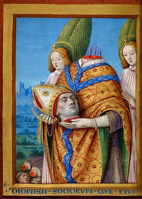 Picture of the day
Illuminated manuscript of the Horae ad usum Parisiensem (Book of hours for Parisians), or “Book of Hours of Charles VIII” King of France (1468 – 1498). The folio shows Saint Denis, first bishop and patron of Paris, walking with his head in his hands after his execution. Today is the feast day of Saint Denis.
#ImageOfTheDay Picture of the day
Illuminated manuscript of the Horae ad usum Parisiensem (Book of hours for Parisians), or “Book of Hours of Charles VIII” King of France (1468 – 1498). The folio shows Saint Denis, first bishop and patron of Paris, walking with his head in his hands after his execution. Today is the feast day of Saint Denis.
#ImageOfTheDay