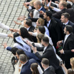 Pope calls for unity among world’s religions to promote peace, justice, ethical AI #Catholic – VATICAN CITY (CNS) — At a time when so many people and the planet are suffering, the world’s religions need to come together to promote truth, compassion, reconciliation, justice and peace, Pope Leo XIV said.
“Today we are called upon to rekindle that hope in our world, devastated by war and our degraded natural environment,” the pope said Oct. 29 during his weekly general audience in St. Peter’s Square.
“Let us collaborate, because if we are united, everything is possible. Let us ensure that nothing divides us,” he said, addressing the many representatives of Christianity, Judaism, Islam, Hinduism, Jainism, Sikhism, Buddhism and other religions that were present at the audience.
Many of the leaders had been in Rome for a meeting of religions for peace sponsored by the Community of Sant’Egidio and a series of events, including a nighttime celebration Oct. 28, marking the 60th anniversary of “Nostra Aetate,” the Second Vatican Council’s declaration on relations with Judaism, Islam and other world religions.
Click here to subscribe to our weekly newsletter.
In fact, Pope Leo set aside his ongoing series of audience talks on the Jubilee theme, “Jesus Christ our Hope,” to dedicate the Oct. 29 audience to “Nostra Aetate,” which was promulgated 60 years ago: Oct. 28, 1965.
The first focus of the landmark document “was toward the Jewish world,” the pope said. “For the first time in the history of the church, a doctrinal treatise on the Jewish roots of Christianity was to take shape, which on a biblical and theological level would represent a point of no return.”
While much has been achieved in Jewish-Catholic dialogue over the past six decades, he said, “we cannot deny that there have been misunderstandings, difficulties and conflicts in this period, but these have never prevented the dialogue from continuing.”
“Even today, we must not allow political circumstances and the injustices of some to divert us from friendship, especially since we have achieved so much so far,” he said.
Quoting “Nostra Aetate,” the Catholic Church, “mindful of the patrimony she shares with the Jews and moved not by political reasons but by the Gospel’s spiritual love, decries hatred, persecutions, displays of antisemitism, directed against Jews at any time and by anyone,” he said to applause.
“Since then, all my predecessors have condemned antisemitism with clear words,” Pope Leo said. “And so I too confirm that the church does not tolerate antisemitism and fights against it, on the basis of the Gospel itself,” which was also followed by applause.
“The spirit of ‘Nostra Aetate’ continues to illuminate the path of the church,” which recognizes that all religions can reflect “a ray of that Truth which enlightens all men,” he said, citing the document.
Today, more than ever, he said, all of the world’s religions need to act together. “Our world needs our unity, our friendship and our collaboration.”
“Each one of our religions can contribute to alleviating human suffering and taking care of our common home, our planet Earth,” he said. “Our respective traditions teach truth, compassion, reconciliation, justice and peace. We must reaffirm service to humanity at all times.”
In addition to remaining “vigilant against the abuse of the name of God, of religion and of dialogue itself, as well as against the dangers posed by religious fundamentalism and extremism,” he said, “we must also face the responsible development of artificial intelligence.”
If AI is intended to be “an alternative to humans, it can gravely violate their infinite dignity and neutralize their fundamental responsibilities,” the pope said. “Our traditions have an immense contribution to make to the humanization of technology and therefore to inspire its regulation, to protect fundamental human rights.”
“The declaration invites all Catholics — bishops, clergy, consecrated persons and lay faithful — to involve themselves sincerely in dialogue and in collaboration with the followers of other religions, recognizing and promoting all that is good, true and holy in their traditions,” Pope Leo said.
“‘Nostra Aetate’ reminds us that true dialogue is rooted in love, the only foundation of peace, justice and reconciliation, whereas it firmly rejects every form of discrimination or persecution, affirming the equal dignity of every human being,” he said.
“We must restore hope to our personal lives, our families, our neighborhoods, our schools, our villages, our countries and our world,” he said. “This hope is based on our religious convictions, on the conviction that a new world is possible.”
Concluding his remarks, Pope Leo then led a moment of silent prayer since “prayer has the power to transform our attitudes, our thoughts, our words and our actions.”
Pope calls for unity among world’s religions to promote peace, justice, ethical AI #Catholic – VATICAN CITY (CNS) — At a time when so many people and the planet are suffering, the world’s religions need to come together to promote truth, compassion, reconciliation, justice and peace, Pope Leo XIV said.
“Today we are called upon to rekindle that hope in our world, devastated by war and our degraded natural environment,” the pope said Oct. 29 during his weekly general audience in St. Peter’s Square.
“Let us collaborate, because if we are united, everything is possible. Let us ensure that nothing divides us,” he said, addressing the many representatives of Christianity, Judaism, Islam, Hinduism, Jainism, Sikhism, Buddhism and other religions that were present at the audience.
Many of the leaders had been in Rome for a meeting of religions for peace sponsored by the Community of Sant’Egidio and a series of events, including a nighttime celebration Oct. 28, marking the 60th anniversary of “Nostra Aetate,” the Second Vatican Council’s declaration on relations with Judaism, Islam and other world religions.
Click here to subscribe to our weekly newsletter.
In fact, Pope Leo set aside his ongoing series of audience talks on the Jubilee theme, “Jesus Christ our Hope,” to dedicate the Oct. 29 audience to “Nostra Aetate,” which was promulgated 60 years ago: Oct. 28, 1965.
The first focus of the landmark document “was toward the Jewish world,” the pope said. “For the first time in the history of the church, a doctrinal treatise on the Jewish roots of Christianity was to take shape, which on a biblical and theological level would represent a point of no return.”
While much has been achieved in Jewish-Catholic dialogue over the past six decades, he said, “we cannot deny that there have been misunderstandings, difficulties and conflicts in this period, but these have never prevented the dialogue from continuing.”
“Even today, we must not allow political circumstances and the injustices of some to divert us from friendship, especially since we have achieved so much so far,” he said.
Quoting “Nostra Aetate,” the Catholic Church, “mindful of the patrimony she shares with the Jews and moved not by political reasons but by the Gospel’s spiritual love, decries hatred, persecutions, displays of antisemitism, directed against Jews at any time and by anyone,” he said to applause.
“Since then, all my predecessors have condemned antisemitism with clear words,” Pope Leo said. “And so I too confirm that the church does not tolerate antisemitism and fights against it, on the basis of the Gospel itself,” which was also followed by applause.
“The spirit of ‘Nostra Aetate’ continues to illuminate the path of the church,” which recognizes that all religions can reflect “a ray of that Truth which enlightens all men,” he said, citing the document.
Today, more than ever, he said, all of the world’s religions need to act together. “Our world needs our unity, our friendship and our collaboration.”
“Each one of our religions can contribute to alleviating human suffering and taking care of our common home, our planet Earth,” he said. “Our respective traditions teach truth, compassion, reconciliation, justice and peace. We must reaffirm service to humanity at all times.”
In addition to remaining “vigilant against the abuse of the name of God, of religion and of dialogue itself, as well as against the dangers posed by religious fundamentalism and extremism,” he said, “we must also face the responsible development of artificial intelligence.”
If AI is intended to be “an alternative to humans, it can gravely violate their infinite dignity and neutralize their fundamental responsibilities,” the pope said. “Our traditions have an immense contribution to make to the humanization of technology and therefore to inspire its regulation, to protect fundamental human rights.”
“The declaration invites all Catholics — bishops, clergy, consecrated persons and lay faithful — to involve themselves sincerely in dialogue and in collaboration with the followers of other religions, recognizing and promoting all that is good, true and holy in their traditions,” Pope Leo said.
“‘Nostra Aetate’ reminds us that true dialogue is rooted in love, the only foundation of peace, justice and reconciliation, whereas it firmly rejects every form of discrimination or persecution, affirming the equal dignity of every human being,” he said.
“We must restore hope to our personal lives, our families, our neighborhoods, our schools, our villages, our countries and our world,” he said. “This hope is based on our religious convictions, on the conviction that a new world is possible.”
Concluding his remarks, Pope Leo then led a moment of silent prayer since “prayer has the power to transform our attitudes, our thoughts, our words and our actions.”