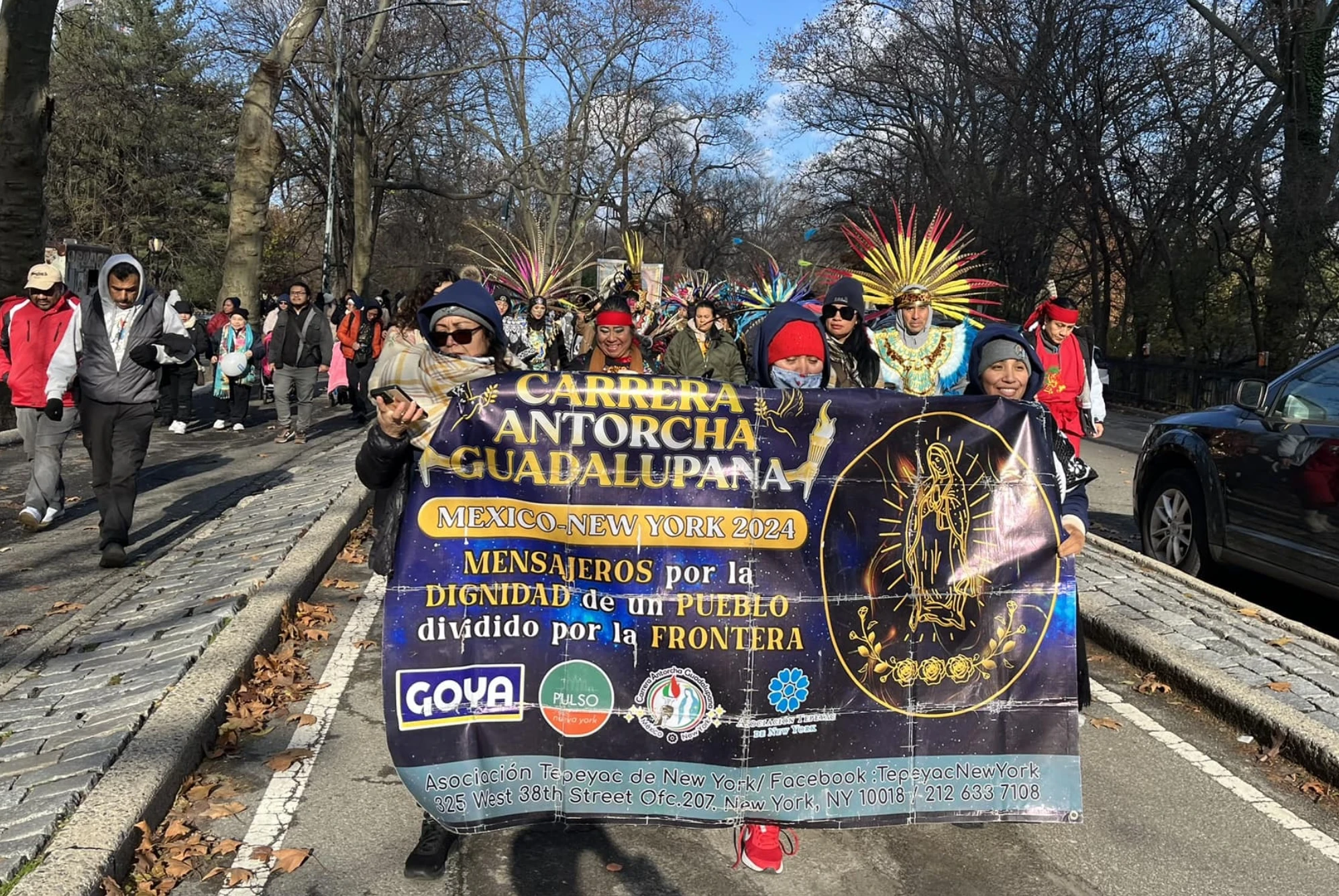 Runners carry torch from Mexico to New York praying for immigrants, honoring Our Lady – #Catholic –
Scene from the 2023 Guadalupan Torch Run, arriving in South Carolina. / Credit: Courtesy of Guadalupan Torch Run
Houston, Texas, Oct 28, 2025 / 18:45 pm (CNA).
The Carrera Antorcha Guadalupana (the “Guadalupan Torch Run”) is an annual pilgrimage where runners honor the Blessed Mother and pray for immigrants as they carry a torch from the Basilica of Our Lady of Guadalupe in Mexico City to St. Patrick’s Cathedral in New York City. Pilgrim runners began their journey on Aug. 30 in Mexico City and so far have carried it through nine Mexican states and over 30 cities. Altogether, they will pass through 14 U.S. states as they journey over 3,000 miles before arriving in New York on Dec. 12, the feast of Our Lady of Guadalupe. As they pass through each town, the runners are joined by locals, who accompany them for a portion of the route.The running pilgrims arrived in San Antonio, Texas, on Oct. 27, where they will remain for three days. Catholics at several parishes there are organizing Masses and celebrations, which will include Indigenous Mexican dancers known as “Matachines,” who have performed traditional dances in honor of Our Lady of Guadalupe for hundreds of years. The torch, known as the Torchana Guadalupana, is lit from the flame at the basilica and is never extinguished during the journey. It “represents the light of faith and the spirit of resilience among immigrants,” according to the group’s San Antonio organizer, Luis Garcia. Garcia, who is an immigrant himself and has benefited from the Deferred Action for Childhood Arrivals (DACA) program established by President Barack Obama in 2012, started running in the pilgrimage as a high schooler in 2009. He became a leader five years ago.Garcia said it brings “religious hope to those who need it, both in the U.S. and Mexico, and it shows them that Mother Mary is looking out for her children here and in Mexico.”He told CNA the pilgrimage, organized by a New York-based group called Asociación Tepeyac, began in 2002 as a memorial Mass and run to honor Hispanics who died in the World Trade Center terrorist attack. Its purpose evolved over the years into two themes: honoring the Virgin Mary and praying for human rights and justice for immigrants. In the first years of the pilgrimage, then-Archbishop Edward Egan of New York provided logistical and spiritual backing to Asociación Tepeyac, even suggesting it begin a pilgrimage that would start in Mexico and end in New York.Scene from the 2024 Guadalupan Torch Run, arriving in New York City. Credit: Courtesy of Guadalupan Torch RunThe pilgrimage has come to symbolize “the enduring bond between the Mexican and American communities,” according to Garcia, and the “lit torch is a symbol of faith, hope, and unity” among Christians and between families who are separated by the border.San Antonio Archbishop Gustavo García-Siller said in a statement to CNA that the Guadalupan Torch run “carries the flame of faith with devotion, honoring Our Lady of Guadalupe. In our pilgrimage on this earth, she shows us that salvation is not a reward for our own merits but a free gift of God’s love.” “May this torch continue to light our path, bringing us ever closer to her Son, who is our savior and who brings us to our final destination, which is his glory with the Father,” the archbishop concluded.As an undocumented immigrant who was brought here as a child and who hopes to become a citizen eventually, Garcia said he is “a little worried” for himself, but he is still pushing through and hoping to bring faith, hope, and awareness to people. Because he is undocumented, he cannot travel to Mexico to visit the basilica. He said that through the pilgrimage, however “a little piece of Mexico comes over.” “I can travel with the Virgin and, through her intercession, can pray for all of these people who don’t have a true home.” Recent immigration raids have led to dwindling numbers of participants, Garcia said, but 8,000 runners’ hands will still have touched the torch by the time it reaches St. Patrick’s Cathedral. The torch is made of galvanized metal, he said, and by the end of the journey, the bottom of it becomes shiny from wear.“That so many hands have touched this torch,” Garcia said, “is powerful. Families that participated in Mexico and are divided from their family here by the border have that connection: ‘I held the torch and I know my family in the U.S. has touched it, too. We held something together.’” Runners carry torch from Mexico to New York praying for immigrants, honoring Our Lady – #Catholic –
Scene from the 2023 Guadalupan Torch Run, arriving in South Carolina. / Credit: Courtesy of Guadalupan Torch Run
Houston, Texas, Oct 28, 2025 / 18:45 pm (CNA).
The Carrera Antorcha Guadalupana (the “Guadalupan Torch Run”) is an annual pilgrimage where runners honor the Blessed Mother and pray for immigrants as they carry a torch from the Basilica of Our Lady of Guadalupe in Mexico City to St. Patrick’s Cathedral in New York City. Pilgrim runners began their journey on Aug. 30 in Mexico City and so far have carried it through nine Mexican states and over 30 cities. Altogether, they will pass through 14 U.S. states as they journey over 3,000 miles before arriving in New York on Dec. 12, the feast of Our Lady of Guadalupe. As they pass through each town, the runners are joined by locals, who accompany them for a portion of the route.The running pilgrims arrived in San Antonio, Texas, on Oct. 27, where they will remain for three days. Catholics at several parishes there are organizing Masses and celebrations, which will include Indigenous Mexican dancers known as “Matachines,” who have performed traditional dances in honor of Our Lady of Guadalupe for hundreds of years. The torch, known as the Torchana Guadalupana, is lit from the flame at the basilica and is never extinguished during the journey. It “represents the light of faith and the spirit of resilience among immigrants,” according to the group’s San Antonio organizer, Luis Garcia. Garcia, who is an immigrant himself and has benefited from the Deferred Action for Childhood Arrivals (DACA) program established by President Barack Obama in 2012, started running in the pilgrimage as a high schooler in 2009. He became a leader five years ago.Garcia said it brings “religious hope to those who need it, both in the U.S. and Mexico, and it shows them that Mother Mary is looking out for her children here and in Mexico.”He told CNA the pilgrimage, organized by a New York-based group called Asociación Tepeyac, began in 2002 as a memorial Mass and run to honor Hispanics who died in the World Trade Center terrorist attack. Its purpose evolved over the years into two themes: honoring the Virgin Mary and praying for human rights and justice for immigrants. In the first years of the pilgrimage, then-Archbishop Edward Egan of New York provided logistical and spiritual backing to Asociación Tepeyac, even suggesting it begin a pilgrimage that would start in Mexico and end in New York.Scene from the 2024 Guadalupan Torch Run, arriving in New York City. Credit: Courtesy of Guadalupan Torch RunThe pilgrimage has come to symbolize “the enduring bond between the Mexican and American communities,” according to Garcia, and the “lit torch is a symbol of faith, hope, and unity” among Christians and between families who are separated by the border.San Antonio Archbishop Gustavo García-Siller said in a statement to CNA that the Guadalupan Torch run “carries the flame of faith with devotion, honoring Our Lady of Guadalupe. In our pilgrimage on this earth, she shows us that salvation is not a reward for our own merits but a free gift of God’s love.” “May this torch continue to light our path, bringing us ever closer to her Son, who is our savior and who brings us to our final destination, which is his glory with the Father,” the archbishop concluded.As an undocumented immigrant who was brought here as a child and who hopes to become a citizen eventually, Garcia said he is “a little worried” for himself, but he is still pushing through and hoping to bring faith, hope, and awareness to people. Because he is undocumented, he cannot travel to Mexico to visit the basilica. He said that through the pilgrimage, however “a little piece of Mexico comes over.” “I can travel with the Virgin and, through her intercession, can pray for all of these people who don’t have a true home.” Recent immigration raids have led to dwindling numbers of participants, Garcia said, but 8,000 runners’ hands will still have touched the torch by the time it reaches St. Patrick’s Cathedral. The torch is made of galvanized metal, he said, and by the end of the journey, the bottom of it becomes shiny from wear.“That so many hands have touched this torch,” Garcia said, “is powerful. Families that participated in Mexico and are divided from their family here by the border have that connection: ‘I held the torch and I know my family in the U.S. has touched it, too. We held something together.’”