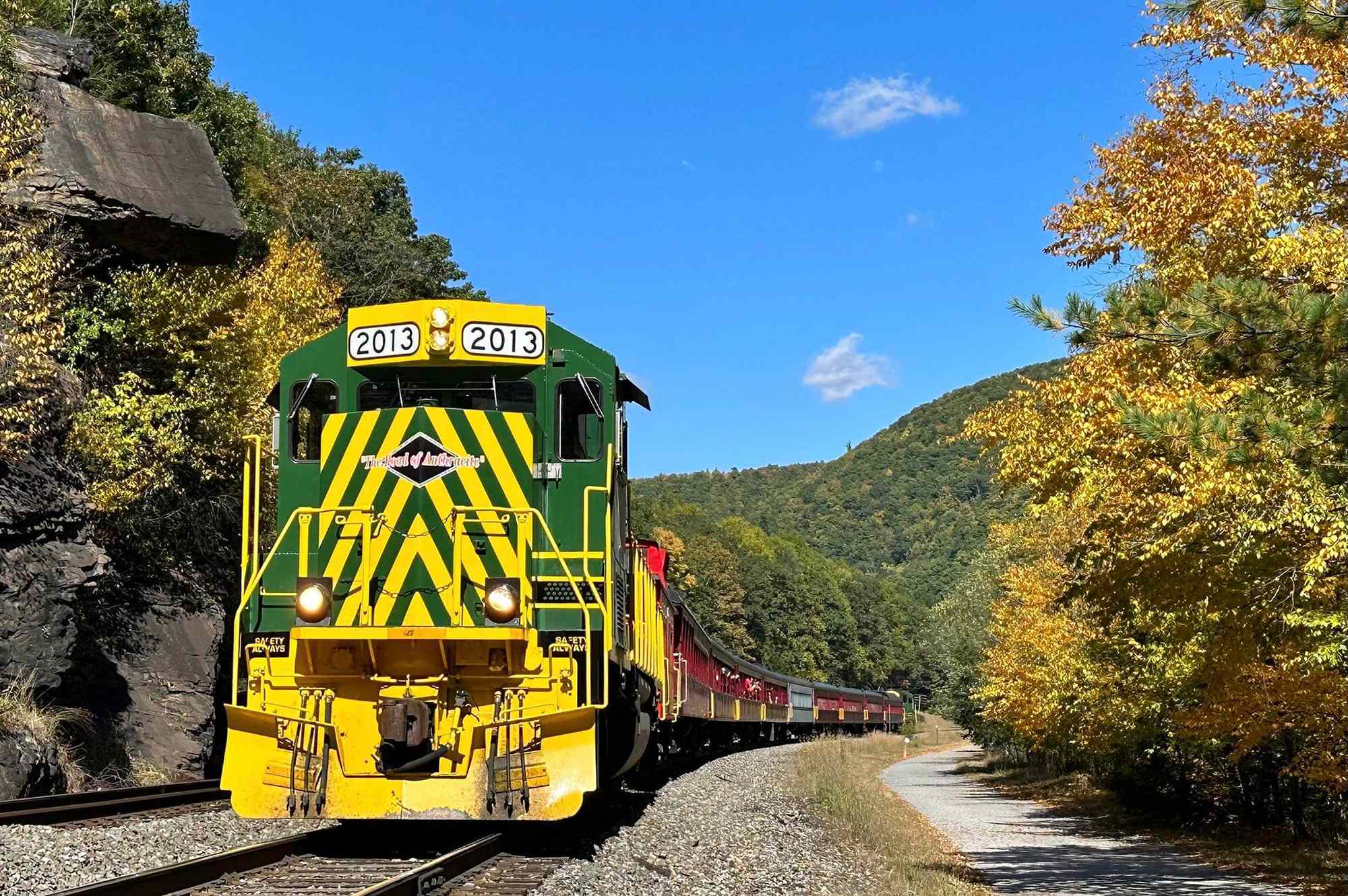 This Vintage Train Is One of the Best Ways to See Fall Foliage—and It Goes Through a Gorge With Stunning Waterfalls