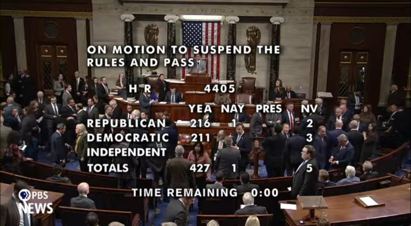 BREAKING: House Nearly Unanimously Approves Epstein Transparency Act – One Republican Votes in Opposition (VIDEO) – 
The US House has passed the Epstein Files Transparency Act, which, if passed in the Senate and signed by President Trump, would force the Department of Justice to release the Epstein files.  Many in the House broke out into cheers and applause upon passage of the bill.
The post BREAKING: House Nearly Unanimously Approves Epstein Transparency Act – One Republican Votes in Opposition (VIDEO) appeared first on The Gateway Pundit.