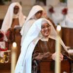 Carmelite sister makes solemn profession at Morristown monastery #Catholic - Carmelite Sister Mariyam Shahar of the Savior made her final profession of vows at the Monastery of the Most Blessed Virgin Mary of Mount Carmel in Morristown, N.J. on Nov. 3 before Bishop Kevin J. Sweeney.
Before the prioress and her community, Sister Shahar promised to live a life of obedience, chastity, and poverty in the spirit of Carmel. Her family from her native Guam, including her parents, as well as friends and the faithful, attended the profession.

Click here to subscribe to our weekly newsletter.

Father Gabriel Camacho, Father Daren Santa Tomas, Father Preston Perez, Father Stephen Toth, and Father Drazen Hosi, priests of the Newark Archdiocese in New Jersey, concelebrated the Mass with Bishop Sweeney.
The Discalced Carmelites are a cloistered order with a daily schedule of eight hours of prayer, manual labor, some recreation, and contemplation. The sisters adhere to strict silence so their prayers may be more continuous.
BEACON PHOTOS | JOE GIGLI
 [See image gallery at beaconnj.org]  