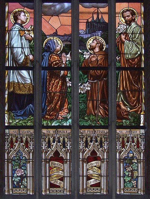 Picture of the day





Detail of a stained glass window in St. Barbara’s Church (Kutná Hora, Czech Republic). The window depicts St. Aloysius, St. Monica, St. Francis of Assisi, and St. Joseph in prayer. Today is All Saints’ Day.
 #ImageOfTheDay