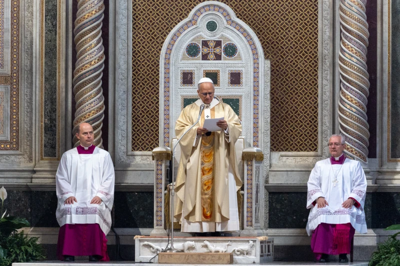Pope Leo XIV: Build the Church on the solid foundations of Christ, not on worldly criteria – #Catholic –
Pope Leo XIV at the Basilica of St. John Lateran in Rome on Nov. 9, 2025. / Daniel Ibáñez
Rome, Italy, Nov 9, 2025 / 06:40 am (CNA).
At the Basilica of St. John Lateran on Sunday, Pope Leo XIV urged Christians to build the Church on “solid foundations” rooted in Christ rather than on “worldly criteria” that demand immediate results and overlook the value of patience and humility.Celebrating Mass for the solemnity of the Dedication of the Lateran Basilica — the cathedral of the bishop of Rome and the oldest church in the city — the pope reflected in his homily on the meaning of this feast and on the Church as a living temple built of “living stones.”“The millennial history of the Church teaches us that with God’s help, a true community of faith can only be built with humility and patience,” he said. “Such a community is capable of spreading charity, promoting mission, proclaiming, celebrating and serving the Apostolic Magisterium of which this temple is the first seat.”The pope drew on the image of the basilica’s physical foundations to speak about the spiritual foundations of the Church. “If the builders had not dug deep enough to find a solid base on which to construct the rest, the entire building would have collapsed long ago,” he said. “As laborers in the living Church, we too must first dig deep within ourselves and around ourselves before we can build impressive structures. We must remove any unstable material that would prevent us from reaching the solid rock of Christ.”Citing Saint Paul’s words that “no one can lay any foundation other than the one that has been laid; that foundation is Jesus Christ,” the pope encouraged Christians to “constantly return to Jesus and his Gospel and be docile to the action of the Holy Spirit,” warning against “overloading a building with heavy structures whose foundations are too weak to support.”Pope Leo XIV also cautioned against haste and superficiality in serving God’s kingdom. “Let us dig deep, unhindered by worldly criteria, which too often demand immediate results and disregard the wisdom of waiting,” he said.Reflecting on the Gospel story of Zacchaeus, the pope said that when Jesus calls believers to take part in God’s great project, “he transforms us by skillfully shaping us according to his plans for salvation.” The image of a “construction site,” he added, captures “the concrete, tangible efforts of our communities as they grow every day, sharing their charisms under the guidance of their pastors.”Acknowledging that the Church’s current journey — particularly in the context of the Synod — requires perseverance, he urged the faithful not to be discouraged. “Let us not allow fatigue to prevent us from recognizing and celebrating this good, so that we may nourish and renew our enthusiasm,” he said. “After all, it is through charity in action that the face of our Church is shaped, making it ever clearer to all that she is a ‘mother,’ the ‘mother of all Churches,’ or even a ‘mom,’ as Saint John Paul II said when speaking to children on this very feast day.”Turning to the liturgy, the pope said it is “the summit toward which the activity of the Church is directed… the source from which all its power flows.” He called for particular care for the liturgy at the See of Peter, so that it “can serve as an example for the whole people of God.”“It must comply with the established norms, be attentive to the different sensibilities of those participating and keep with the principle of wise inculturation,” he said. At the same time, it should remain “faithful to the solemn sobriety typical of the Roman tradition,” ensuring that “the simple beauty of the rites expresses the value of worship for the harmonious growth of the whole Body of the Lord.”“I hope that those who approach the altar of Rome’s Cathedral go away filled with the grace that the Lord wishes to flood the world,” Pope Leo XIV concluded.This story was first published by ACI Prensa, CNA’s Spanish-language news partner. It has been translated and adapted by CNA. Pope Leo XIV: Build the Church on the solid foundations of Christ, not on worldly criteria – #Catholic –
Pope Leo XIV at the Basilica of St. John Lateran in Rome on Nov. 9, 2025. / Daniel Ibáñez
Rome, Italy, Nov 9, 2025 / 06:40 am (CNA).
At the Basilica of St. John Lateran on Sunday, Pope Leo XIV urged Christians to build the Church on “solid foundations” rooted in Christ rather than on “worldly criteria” that demand immediate results and overlook the value of patience and humility.Celebrating Mass for the solemnity of the Dedication of the Lateran Basilica — the cathedral of the bishop of Rome and the oldest church in the city — the pope reflected in his homily on the meaning of this feast and on the Church as a living temple built of “living stones.”“The millennial history of the Church teaches us that with God’s help, a true community of faith can only be built with humility and patience,” he said. “Such a community is capable of spreading charity, promoting mission, proclaiming, celebrating and serving the Apostolic Magisterium of which this temple is the first seat.”The pope drew on the image of the basilica’s physical foundations to speak about the spiritual foundations of the Church. “If the builders had not dug deep enough to find a solid base on which to construct the rest, the entire building would have collapsed long ago,” he said. “As laborers in the living Church, we too must first dig deep within ourselves and around ourselves before we can build impressive structures. We must remove any unstable material that would prevent us from reaching the solid rock of Christ.”Citing Saint Paul’s words that “no one can lay any foundation other than the one that has been laid; that foundation is Jesus Christ,” the pope encouraged Christians to “constantly return to Jesus and his Gospel and be docile to the action of the Holy Spirit,” warning against “overloading a building with heavy structures whose foundations are too weak to support.”Pope Leo XIV also cautioned against haste and superficiality in serving God’s kingdom. “Let us dig deep, unhindered by worldly criteria, which too often demand immediate results and disregard the wisdom of waiting,” he said.Reflecting on the Gospel story of Zacchaeus, the pope said that when Jesus calls believers to take part in God’s great project, “he transforms us by skillfully shaping us according to his plans for salvation.” The image of a “construction site,” he added, captures “the concrete, tangible efforts of our communities as they grow every day, sharing their charisms under the guidance of their pastors.”Acknowledging that the Church’s current journey — particularly in the context of the Synod — requires perseverance, he urged the faithful not to be discouraged. “Let us not allow fatigue to prevent us from recognizing and celebrating this good, so that we may nourish and renew our enthusiasm,” he said. “After all, it is through charity in action that the face of our Church is shaped, making it ever clearer to all that she is a ‘mother,’ the ‘mother of all Churches,’ or even a ‘mom,’ as Saint John Paul II said when speaking to children on this very feast day.”Turning to the liturgy, the pope said it is “the summit toward which the activity of the Church is directed… the source from which all its power flows.” He called for particular care for the liturgy at the See of Peter, so that it “can serve as an example for the whole people of God.”“It must comply with the established norms, be attentive to the different sensibilities of those participating and keep with the principle of wise inculturation,” he said. At the same time, it should remain “faithful to the solemn sobriety typical of the Roman tradition,” ensuring that “the simple beauty of the rites expresses the value of worship for the harmonious growth of the whole Body of the Lord.”“I hope that those who approach the altar of Rome’s Cathedral go away filled with the grace that the Lord wishes to flood the world,” Pope Leo XIV concluded.This story was first published by ACI Prensa, CNA’s Spanish-language news partner. It has been translated and adapted by CNA.