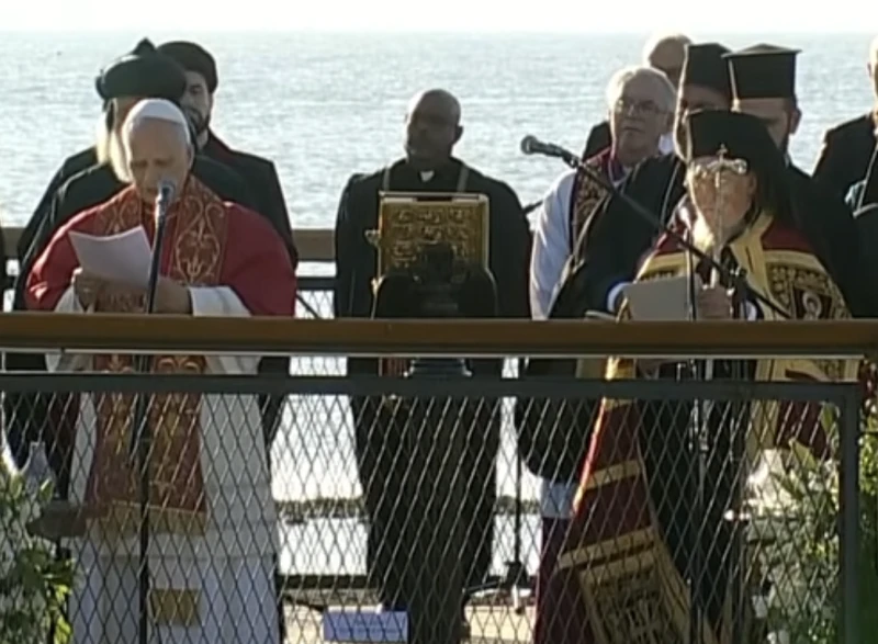 Pope Leo XIV marks Nicaea anniversary, urges Christians to overcome divisions – #Catholic – 
 
 Pope Leo XIV and Ecumenical Patriarch Bartholomew I of Constantinople at an ecumenical event marking the 1,700th anniversary of Nicene Creed, in Iznik, Turkey, on November 28th, 2025. / Screenshot: Vatican Media

Iznik, Turkey, Nov 28, 2025 / 08:05 am (CNA).
Pope Leo XIV commemorated the 1700th anniversary of the First Council of Nicaea on Friday in the Turkish city historically known as the birthplace of the Nicene Creed, calling Christians to overcome “the scandal of divisions” and to renew their commitment to unity.The pope spoke during an ecumenical prayer service held at the archaeological site of the ancient Basilica of Saint Neophytos on the shore of Lake Iznik, southeast of Istanbul. The gathering marked one of the most symbolic moments of his apostolic visit to Turkey, which has focused heavily on ecumenical and interreligious outreach.“We are all invited to overcome the scandal of divisions,” he said, urging Christians to nurture “the desire for unity for which the Lord Jesus prayed and gave his life.”Pope Leo and Ecumenical Patriarch Bartholomew I, considered first among equals among Eastern Orthodox bishops, were welcomed by two senior Orthodox bishops before proceeding to a platform beside the submerged ruins of the basilica. The two leaders stood before icons of Christ and of the council and lit candles together.Iznik, formerly Nicaea, is located about 130 kilometers southeast of Istanbul. The remains of an early Christian basilica dedicated to Saint Neophytos, a young martyr killed in 303 during the persecutions of Diocletian, were first identified in 2014 after aerial photographs revealed the outline of a submerged church. The basilica collapsed during an earthquake in 740, and its ruins are now visible from the lakeshore.In his homily, Leo said the anniversary was “a precious opportunity to ask ourselves who Jesus Christ is in the lives of men and women today, and who he is for each one of us personally.” He cautioned against reducing Christ to “a kind of charismatic leader or superman,” recalling Arius’ denial of Christ’s divinity and the council’s defense of the full humanity and full divinity of Jesus.“If God did not become man, how can mortal creatures participate in his immortal life?” the pope asked, emphasizing what was at stake in the fourth-century debate.Leo said the Nicene confession of faith remains a foundation for unity among Christians worldwide. Quoting the creed, he underlined the proclamation of Christ as “consubstantial with the Father,” describing it as “a profound bond already uniting all Christians.” Citing St. Augustine, he added: “Although we Christians are many, in the one Christ we are one.”A reconciled Christianity, he continued, can “bear credible witness to the Gospel” and offer “a proclamation of hope for all.”The pope also extended his appeal for fraternity beyond the Christian world, insisting that authentic recognition of God as Father requires honoring all people as brothers and sisters. He warned against using religion “to justify war, violence, or any form of fundamentalism or fanaticism,” and called instead for “fraternal encounter, dialogue, and cooperation.”Pope Leo’s schedule in Turkey includes a series of ecumenical events, among them the signing of a joint declaration with Patriarch Bartholomew I on Nov. 29 at the Patriarchal Palace. His trip also carries an interreligious dimension. Earlier on Friday he met the Chief Rabbi of Turkey, discussing the visit as a sign of peace and support for all religious communities. On Saturday, Nov. 29, he will visit the Sultan Ahmed Mosque.