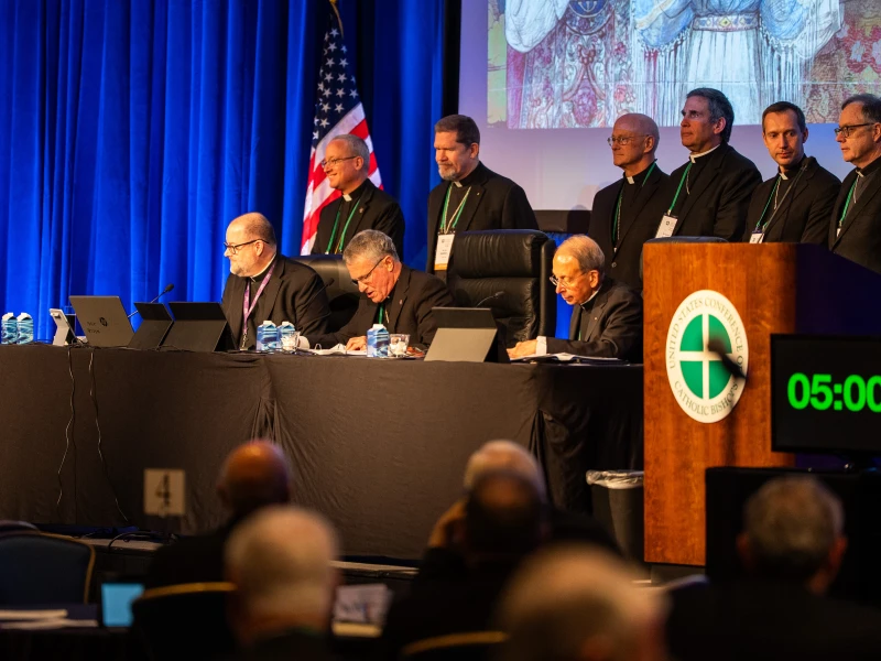 Pope Leo XIV urges humane treatment of immigrants, calls for heeding U.S. bishops’ message – #Catholic – 
 
 The plenary assembly of the United States Conference of Catholic Bishops gets underway on Nov. 11, 2025, at the Baltimore Marriott Waterfront. First row, left to right: Father Michael J.K. Fuller, general secretary; Archbishop Timothy P. Broglio, president, and Archbishop William E. Lori, vice president. / Credit: Jack Haskins/EWTN News

Castel Gandolfo, Italy, Nov 18, 2025 / 15:56 pm (CNA).
Pope Leo XIV said immigrants must be treated with dignity, and he encouraged all people in the United States to heed the bishops’ message on immigration.“No one has said that the United States should have open borders. I think every country has a right to determine who and how and when people enter,” Pope Leo XIV said Nov. 18 outside the papal villa of Castel Gandolfo before returning to Rome after a daylong stay there.“But when people are living good lives, and many of them for 10, 15, 20 years, to treat them in a way that is extremely disrespectful, to say the least — and there’s been some violence, unfortunately — I think that the bishops have been very clear in what they said. I think that I would just invite all people in the United States to listen to them.” The United States Conference of Catholic Bishops (USCCB) on Nov. 12 overwhelmingly opposed the indiscriminate mass deportation of immigrants who lack legal status and urged the government to uphold the dignity of migrants.Speaking in English, the first U.S.-born pope responded to a journalist’s question asking whether the pope could take credit for the bishops’ statement on immigration because U.S. bishops believe the pope has “got their back” on immigration. The pope replied that immigrants must be treated with dignity even if they lack legal status.“I think we have to look for ways of treating people humanely, treating people with the dignity that they have. If people are in the United States illegally, there are ways to treat that. There are courts, there’s a system of justice. I think there are a lot of problems in the system,” the pope said.In October, the pope used the word “inhuman” to refer to the immigration crackdown in the United States.When journalists asked about a Chicago-area immigration facility where detainees have been barred from receiving Communion, Pope Leo said: “I would certainly invite the authorities to allow pastoral workers to attend to the needs of those people.” U.S. bishops met in Baltimore on Nov. 12 to approve a special message on immigration.“I appreciate very much what the bishops have said. I think it’s a very important statement. I would invite, especially all Catholics, but people of will to listen carefully to what they said,” the pope said.