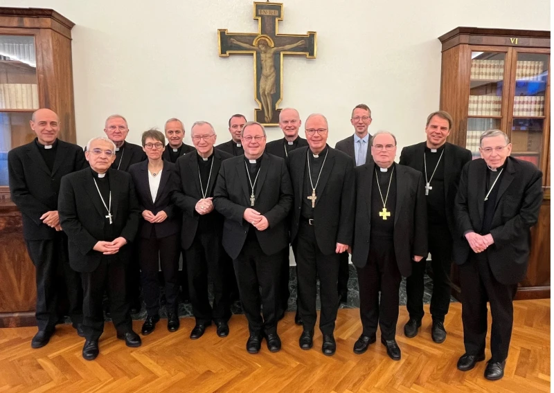 Vatican, German bishops continue dialogue on synodal body – #Catholic – 
 
 Representatives of the Roman Curia and the German bishops’ conference meet to discuss the proposed Synodal Conference statute at the Vatican on Wednesday, Nov. 12, 2025. / Credit: Deutsche Bischofskonferenz/Kopp

EWTN News, Nov 13, 2025 / 09:00 am (CNA).
Representatives of the Roman Curia and the German bishops’ conference met on Wednesday to continue discussions on the proposed statute of a “synodal conference” for the Church in Germany, marking the fourth such dialogue since talks began in 2022.The meeting, held in Rome on Nov. 12, took place in what a joint press statement described as an “honest, open, and constructive atmosphere,” with both sides discussing various aspects of the planned synodal body’s character, composition, and competencies.No further details of the encounter were shared. The proposed conference concept represents the latest iteration of plans to establish a permanent body in Germany in the wake of the controversial Synodal Way, following repeated interventions by Pope Francis and the Vatican.The now-proposed German “synodal conference” was previously touted as a permanent synodal council, but both the name and statutes were changed last year following discussions in Rome that led to assurances both sides wanted to “change the name and various aspects of the previous draft” for the body. Both sides also announced last year that the synodal council would not be “above or equal to the bishops’ conference.”The meeting on Wednesday continued the series of encounters that previously took place in July 2023, March 2024, and June 2024.Bavarian bishop as ‘guest’Vatican representatives on Wednesday included Cardinal Pietro Parolin, secretary of state; Cardinal Víctor Manuel Fernández, prefect of the Dicastery for the Doctrine of the Faith; Cardinal Kurt Koch, prefect of the Dicastery for Promoting Christian Unity; and Cardinal Arthur Roche, prefect of the Dicastery for Divine Worship and the Discipline of the Sacraments.The German delegation was led by Bishop Georg Bätzing of Limburg, president of the German bishops’ conference, along with Bishop Helmut Dieser of Aachen, Auxiliary Bishop Ansgar Puff of Cologne, and Bishop Stefan Oster of Passau, who participated as a guest. Oster’s presence as “guest” is particularly noteworthy, as the Bavarian prelate has been an outspoken critic of the German Synodal Way and has distanced himself from the controversial plans.