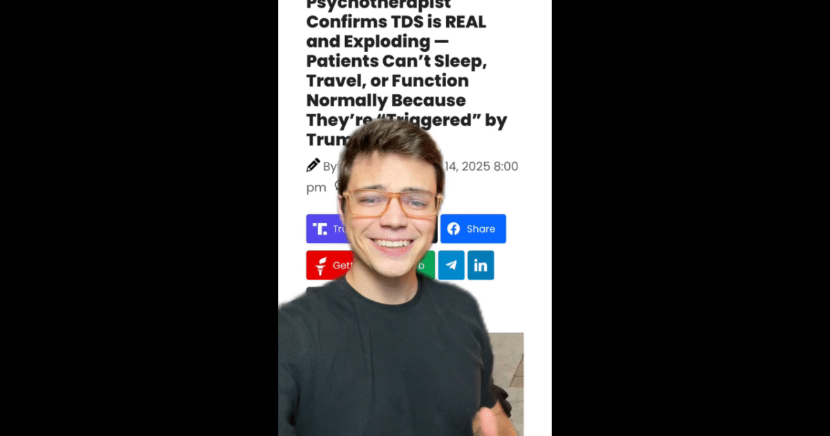 Victor Reacts: The Jokes Are Coming to Life! Patients With Trump Derangement Syndrome (VIDEO) – 
The jokes are officially coming to life as psychotherapists are reportedly encountering patients with severe cases of Trump Derangement Syndrome to the point that it is inhibiting their ability to live normal lives.
The post Victor Reacts: The Jokes Are Coming to Life! Patients With Trump Derangement Syndrome (VIDEO) appeared first on The Gateway Pundit.