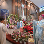 Morristown church joyfully celebrates Ecuadorian devotion on New Year’s #Catholic - On Jan. 1, New Year’s Day, Bishop Kevin J. Sweeney celebrated a Spanish Mass at St. Margaret of Scotland Parish in Morristown, N.J., to mark the Solemnity of Mary, Mother of God, also observed on that day.

Click here to subscribe to our weekly newsletter.

The well-attended Mass started with a procession into St. Margaret’s Church for “La Virgen de las Nubes,” or “The Virgin of the Clouds,” a Catholic devotion celebrated by the parish’s Ecuadorian community. Bishop Sweeney censed a statue of the Blessed Mother.
Bishop Sweeney also blessed a new “hanging” crucifix, which was placed above the altar. A woman of the parish donated the crucifix.
BEACON PHOTOS | JOE GIGLI
 [See image gallery at beaconnj.org] &nbsp;