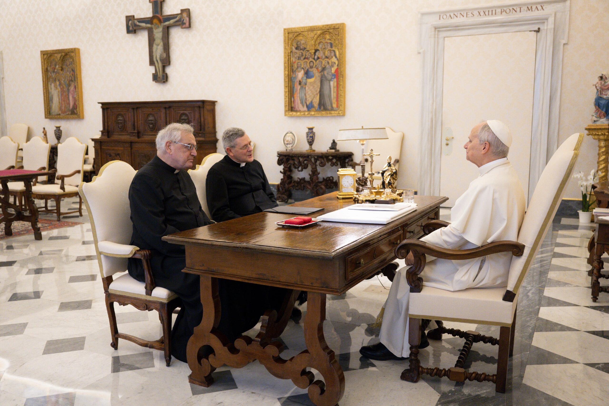 Pope Leo XIV meets FSSP leaders amid visitation, ‘Traditionis Custodes’ fallout – #Catholic – 
 
 Priestly Fraternity of St. Peter Superior General Father John Berg (right) is accompanied to a Jan. 19, 2026, audience with Pope Leo XIV by Father Josef Bisig (center), a co-founder of the FSSP and its first superior general. | Credit: Vatican Media

Jan 20, 2026 / 16:37 pm (CNA).
Pope Leo XIV and leaders of the Priestly Fraternity of St. Peter (FSSP), a community dedicated to the traditional Roman rite, held a “cordial half-hour meeting” on Monday, Jan. 19, at the apostolic palace.The priestly fraternity said in a Jan. 20 statement that the Holy Father received in private audience its superior general, Minneapolis-born Father John Berg. Also present was Father Josef Bisig, a co-founder of the FSSP and its first superior general, who now serves as rector of the FSSP’s Our Lady of Guadalupe Seminary in Denton, Texas.The FSSP is a society of apostolic life of pontifical right founded in 1988 by priests who broke with Archbishop Marcel Lefebvre, the founder of the Society of St. Pius X, precisely in order to remain fully under the Roman pontiff while preserving the older liturgy.The FSSP’s leaders, who had requested the meeting, said in a cautiously worded statement that it was “an opportunity to present to the Holy Father in greater detail the foundation and history of the fraternity as well as the various forms of apostolate that it has been offering to the faithful for almost 38 years.”They added that the papal audience also provided an “opportunity to evoke any misunderstandings and obstacles that the fraternity encounters in certain places and to answer questions from the supreme pontiff.”FSSP Superior General Father John Berg and Father Josef Bisig meet with Pope Leo XIV on Jan. 19, 2026, at the Vatican. | Credit: Vatican MediaThe audience came at a sensitive time for the fraternity and for those who value the traditional form of the Latin rite as a whole following Pope Francis’ 2021 motu proprio Traditionis Custodes that imposed sweeping restrictions on parishes and communities dedicated to the traditional Roman rite.Due to Traditionis Custodes, the FSSP is currently undergoing an apostolic visitation initiated by the Holy See in late 2024. The visitation is part of a broader process of accompanying institutes formerly under the Pontifical Commission Ecclesia Dei but that now, due to Traditionis Custodes, fall under the auspices of the Dicastery for Institutes of Consecrated Life and Societies of Apostolic Life.Both the FSSP and the dicastery have both stressed that the apostolic visitation is not punitive but a normal exercise of oversight so the dicastery can “know who we are, how we are doing, and how we live so as to provide us with any help we may need.” The fraternity also underwent an apostolic visitation in 2014.Although Pope Francis gave the FSSP a kind of protected but precarious niche, explicitly exempting it from some of the restrictions in a Feb. 11, 2022, decree, the priestly fraternity was still subjected to tighter structural control and scrutiny than under Benedict XVI. That decree arose from a prior private audience between Pope Francis and FSSP leaders.Monday’s meeting was therefore significant, representing Leo XIV’s first clear, personal outreach to a leading traditional community and showing his willingness to listen to their concerns.It also follows on the heels of the Holy Father granting Cardinal Raymond Burke the celebration of a pontifical Mass in St. Peter’s Basilica last October, along with the pope’s willingness to grant case-by-case exemptions to some traditional communities. The pope appears to be pursuing a policy of “pragmatic leniency” with such communities, neither willing to undo Francis’ liturgical changes but also not enforcing them with the same rigor.Observers have therefore welcomed Monday’s meeting and are taking solace in the fact that the Church now has an American pope willing to listen to a fellow American superior general of a traditional order at a time when, according to one insider, “the waters are rough.” Berg also brings much experience to his role, having already served as the fraternity’s superior general from 2006 to 2018.Like many traditional Roman rite communities and parishes, the FSSP is a flourishing community with several hundred priests and seminarians worldwide, a steady flow of vocations, and well-attended liturgies.In its communique, the FSSP said Pope Leo XIV gave his blessing, “which he extended to all members of the fraternity.”“The Fraternity of St. Peter is grateful to the Holy Father for offering this opportunity to meet with him,” the statement concluded, adding that it “encourages the faithful to continue to pray fervently during the 30 days novena of preparation for the renewal of its consecration to the Immaculate Heart of Mary on Feb. 11.”