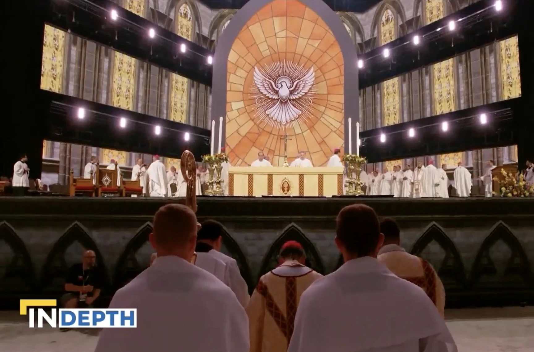 U.S. bishops say multimillion-dollar Eucharistic revival bore spiritual fruit #Catholic 
 
 Scene from the 2024 National Eucharistic Congress in Indianapolis. | Credit: “EWTN News in Depth”/Screenshot

Jan 17, 2026 / 09:00 am (CNA).
Catholic clergy and lay people reported a stronger devotion to the Eucharist after the National Eucharistic Revival.This week, the United States Conference of Catholic Bishops (USCCB) released the report for the National Eucharistic Revival Impact Study. Done in collaboration with  the National Eucharistic Congress corporation and  Vinea Research, the study surveyed nearly 2,500 lay Catholics, clergy, and Church staff during the summer and fall of 2025.The online survey asked questions about revival promotion, participation, and impact one year after the initial National Eucharistic Pilgrimage and Congress. The price tag of the Eucharistic congress was more than $10 million, organizers said.“Never in my tenure of working for the Church have I seen such deep impact,” said Jason Shanks, president of the National Eucharistic Congress, in a press release. “The fruits of the National Eucharistic Revival are real, lasting, and will continue to shape the life of the American Church for years to come.”The revival, sponsored by the USCCB, launched in June 2022 with the mission to “renew the Church by enkindling a living relationship with the Lord Jesus Christ in the holy Eucharist.”The three-year initiative, which concluded in 2025, included the 10th National Eucharistic Congress and the National Eucharistic Pilgrimage in 2024 and 2025.In a Jan. 16 interview on “EWTN News In Depth,” Bishop Andrew Cozzens, chair of the National Eucharistic Congress, said he was “extremely heartened” by the results of the study.“I had a sense that the revival had a big impact on people and especially on our Church,” he said. “But it was great to see that confirmed by the data and to see some of the actual statistics.”Impact on clergy membersOf 249 clergy members of priests and deacons surveyed, 49% reported feeling “more encouraged’ since the revival began. Specifically, 38% said they feel “somewhat more encouraged” and 11% said they feel “significantly more encouraged.”Nearly half, 48%, said they feel “more comfortable encouraging others to share their faith.”The research found the revival “refocused clergy on the Eucharist,” with the majority reporting changes to their pastoral approach since 2021. The report found that 70% of clergy reported a stronger “focus on the Eucharist in teaching [and] ministry,” and 69% said they have a stronger “emphasis on evangelization and outreach.”Clergy also reported personal advancements with their relationship with the Eucharist. More than half (51%) said their “time spent in personal adoration” is stronger now than it was in 2021. “I was so grateful when I saw that priests found it encouraging. They were encouraged by this opportunity to focus on the Eucharist,” Cozzens said. “I know so much more preaching and encouragement about Eucharistic devotion happened in our parishes during this time.”“If our priests are encouraged and they’re drawing closer to Jesus in the Eucharist, that’s going to help our people so much, and it’s going to help our Church so much,” he said.Impact on lay CatholicsAmong 1,758 of the lay Catholics surveyed, 874 were labeled as “national participants” who attended the National Eucharistic Pilgrimage, National Eucharistic Congress, or both. “We wanted Catholics to come together and to experience more deeply a profound love for Jesus in the Eucharist, and then from that, to be sent out on mission,” Cozzens said. The study “showed that anyone who attended one of our National Eucharistic Pilgrimages or National Eucharistic Congress said they were 50% more likely to do outreach, to share their faith, to do some act of service.”“I think the thing that most stood out to me is that we accomplished our goal,” he said. “Our goal was really to bring about a missionary conversion of Catholics.”Another 425 of lay Catholics were “local participants” who took part in local processions, small groups, and revival-specific Holy Hours. Most (83%) of the laypeople surveyed who participated at the national or local level said their “overall level of faith” is stronger now than it was in 2021.The other 459 laypeople surveyed were “nonparticipating contacts” who did not participate in any revival activities. Most came from the USCCB’s newsletter distribution list and they were aware of the revival but not involved. Even though they did not directly participate, 79% reported their “overall level of faith” was stronger following the revival.When asked to compare their faith practices with those in 2021, lay Catholics overwhelmingly reported praying more, attending adoration more frequently, and going to confession more often.The research took a deeper look at how lay Catholics’ faith evolved, examining the changes in the level of “importance” of faith-related activities over the last three years. The greatest growth in importance was observed in volunteering and spending time in Eucharistic adoration.In 2021, 57% of lay national participants reported “spending quiet time in Eucharistic adoration” was “very important” or “extremely important” to them. Following the revival, the number had jumped to 76%. There was also an increase for local participants with a rise from 65% to 82%. Among those who did not directly participate, there was the largest increase from 49% to 69%.Continuing to spread the ‘fire’The bishops have confirmed that the country’s second National Eucharistic Congress of the 21st century will take place in 2029.“As we continue to strengthen the core of our faith and those people who are committed, and they begin to draw closer to Jesus from Eucharist, what the study showed is that they get on fire, and then they start to spread that fire,” he said.“It’s the way Jesus worked himself. Jesus certainly did preach to crowds, but most of the time he spent with his 12 apostles and with those people who were with him. Because if he could convert and strengthen them, then they could go out and convert the world,” he said.“I think that’s really the goal of the whole Eucharistic movement that we have now is strengthening those people so that they can become the witnesses that we’re called to be,” he said.