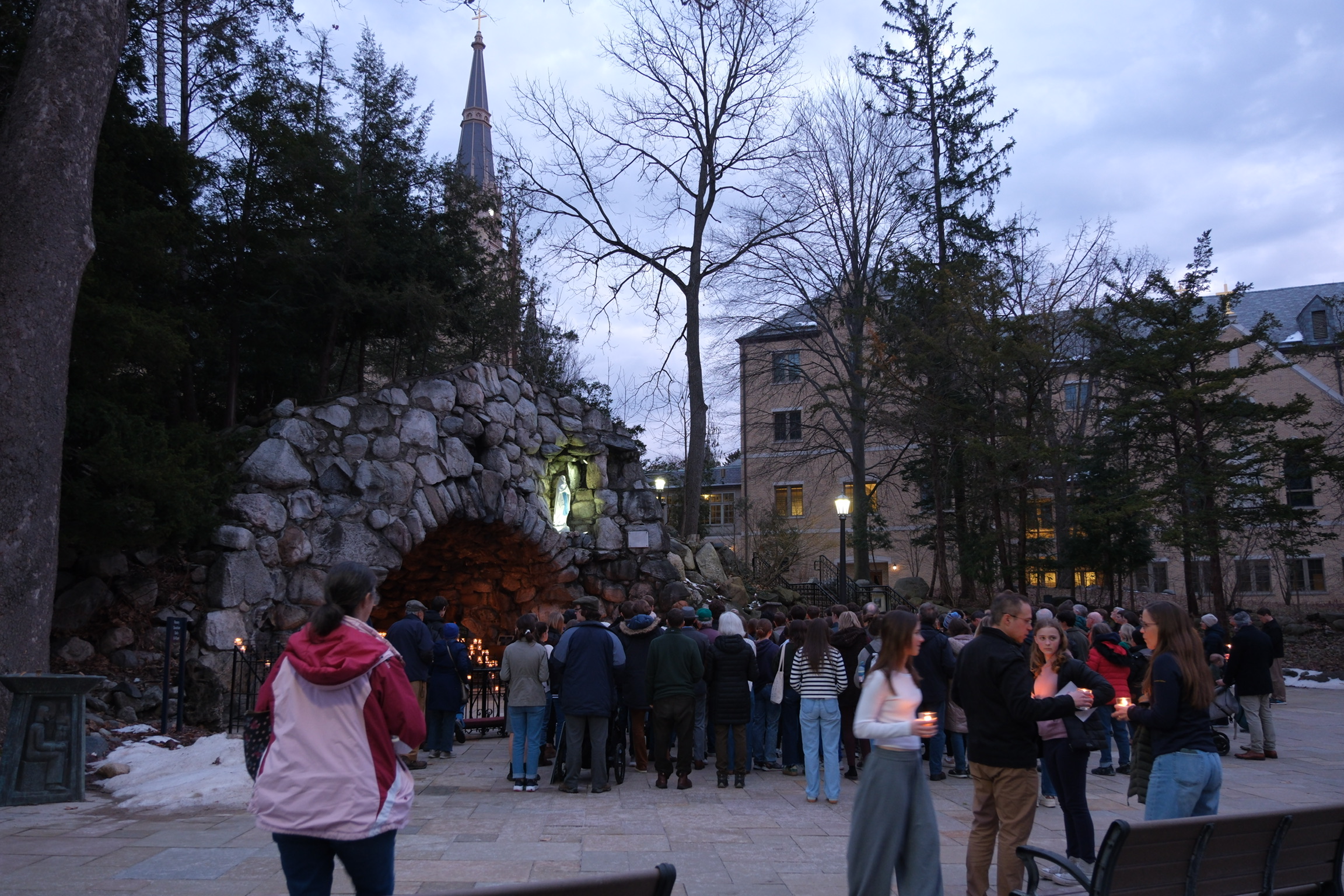 Students pray for Notre Dame’s Catholic identity after dispute over pro-abortion professor #Catholic Students at the University of Notre Dame gathered on Feb. 27 for a candlelit prayer service to offer thanksgiving for the university’s Catholic identity.The event was originally planned as a protest in response to the university’s appointment of abortion advocate Professor Susan Ostermann as the head of the Liu Institute for Asia and Asian Studies. After Ostermann withdrew from the position earlier this week, the student organizers turned the event into a prayer vigil offered “in thanksgiving and support for Notre Dame’s Catholic mission.”A group of about 150 students, community members, faculty and priests from the Congregation of Holy Cross met on the south quad of campus, where they were greeted by students Luke Woodyard and Gabe Ortner, the event’s organizers. After a blessing of candles, those present processed to the Grotto of Our Lady of Lourdes, where they prayed the Rosary.
 
 Students gather to pray the Rosary at the Grotto of Our Lady of Lourdes at the University of Notre Dame, Friday, Feb. 27, 2026 | Credit: Notre Dame Right to Life
 
 The event was co-sponsored by the major Catholic clubs on campus: Right to Life, Militia Immaculata, Children of Mary, the Knights of Columbus, and Students for Child-Oriented Policy.According to Woodyard, while a protest would have drawn a greater number of attendees, organizers agreed that changing the event to a prayer vigil would be a more appropriate response to the news of Ostermann’s withdrawal.“The big reason we changed the protest to a prayer vigil was because we won, we got Ostermann to not be appointed. And even though this was a victory in a battle, not the [larger] war, we can celebrate this victory now," Woodyard said.“If we came here with a bunch of protests, it would make us seem like we weren't grateful for the university listening to us," he added. "And we really are. We praise [President] Father [Robert] Dowd for any impact that he had on Ostermann withdrawing, and we pray for the future of Notre Dame.”Ostermann, whose appointment was announced in January, has publicly supported abortion on multiple occasions, calling it “freedom-enhancing” and “consistent with integral human development that emphasizes social justice and human dignity."She has also argued that the pro-life movement has its roots in “white supremacy and racism” and has described pregnancy resource centers “anti-abortion propaganda sites."Since the appointment was announced in January, the university has faced backlash from Catholics across the country, including students, alumni, faculty, and more than a dozen bishops. The university continued to defend Ostermann’s promotion amid the criticism, citing her expertise in Asian studies and her past research. When Ostermann withdrew from the position on Feb. 26, students were surprised at the unexpected reversal but grateful for the desired outcome.Maria Madigan, a sophomore who serves as the head of service for Notre Dame Right to Life, told EWTN News that the grateful and loving spirit of the prayer service was the same spirit in which the protest had been planned.“[The planned protest] was never filled with hate or any [kind of] malicious intent. …We love Notre Dame because of her Catholic mission and her identity," she said. "We wanted to protest the Ostermann appointment because we felt it that went against our mission. And then when Ostermann withdrew, the focus shifted, because… we want to think about having a positive vision going forward for Notre Dame.”Regarding Ostermann’s withdrawal, Woodyard said: “We don't know what happened behind the scenes — hopefully that will come out in the coming weeks — but what we do know is that she did withdraw, and so we're thankful for that, and that's why we're here, but at some point, we have to make sure this doesn't happen again.”Organizer Gabe Ortner emphasized that although the planned protest was turned into a prayer vigil, the defense of Notre Dame’s Catholic mission is far from over.“We have to recognize the work that Father Dowd has done in leading this university. He's clearly been working tirelessly on this with Bishop Rhoades, and I admire the direction that he seems to be taking Notre Dame in, and that gives me a lot of hope," Ortner said. "However, at the same time, there also seem to be particular members of the administration who do not entirely share the Catholic vision of Notre Dame," he said.“Ultimately, Notre Dame should be united in its Catholic identity among all of the members of administration, with no exception.”If the protest had gone forward, speakers would have included Anna Kelley,&nbsp; president of the school's Right to Life group; Lucy Spence, editor-in-chief of the Irish Rover student newspaper; and Theo Austin, vice president of Students for Child-Oriented Policy.Students have expressed concern that the appointment shows a willingness of university administration — particularly on the part of Provost John McGreevy, who approved the appointment — to deviate from the university’s Catholic mission.Max McNiff, a student who attended the prayer vigil, shared his hopes that the controversy that precipitated Ostermann’s withdrawal would send a clear signal to the university.“I think this sets a sets a good precedent for stuff like this in the future. I think that the administration is going to be very cautious, and hopefully nothing like this will happen again.”“I think this also sets a precedent that researchers who are considered maybe ‘elite’ by secular academic standards, but who very manifestly publicly contradict Catholic doctrine [on matters] such as abortion, should not expect to come into leadership positions at Notre Dame," he said. Ultimately, however, students expressed their gratitude at the reversal of Ostermann’s appointment, calling it a “victory” in the battle for Notre Dame’s Catholic identity.“Having the opportunity to gather together and to thank God for his faithfulness, and the faithfulness of the university, is really beautiful, and I think you can see it in the passion of the students," Madigan said. "Everyone here knew it wasn’t a protest anymore, but they were still coming.”“We're all here because we care and we love this university and we want to uphold its Catholic mission and its pro-life mission as much as possible," she said. "And at the end of the day, whether one person showed up, or whether 200 people showed up, this was a prayer service, and it was to God, and the words that were said here were to him." "And that's what I really want the focus of this whole event to be on, praise and thanksgiving to the Lord for his faithfulness and to Our Lady for protecting her university.”