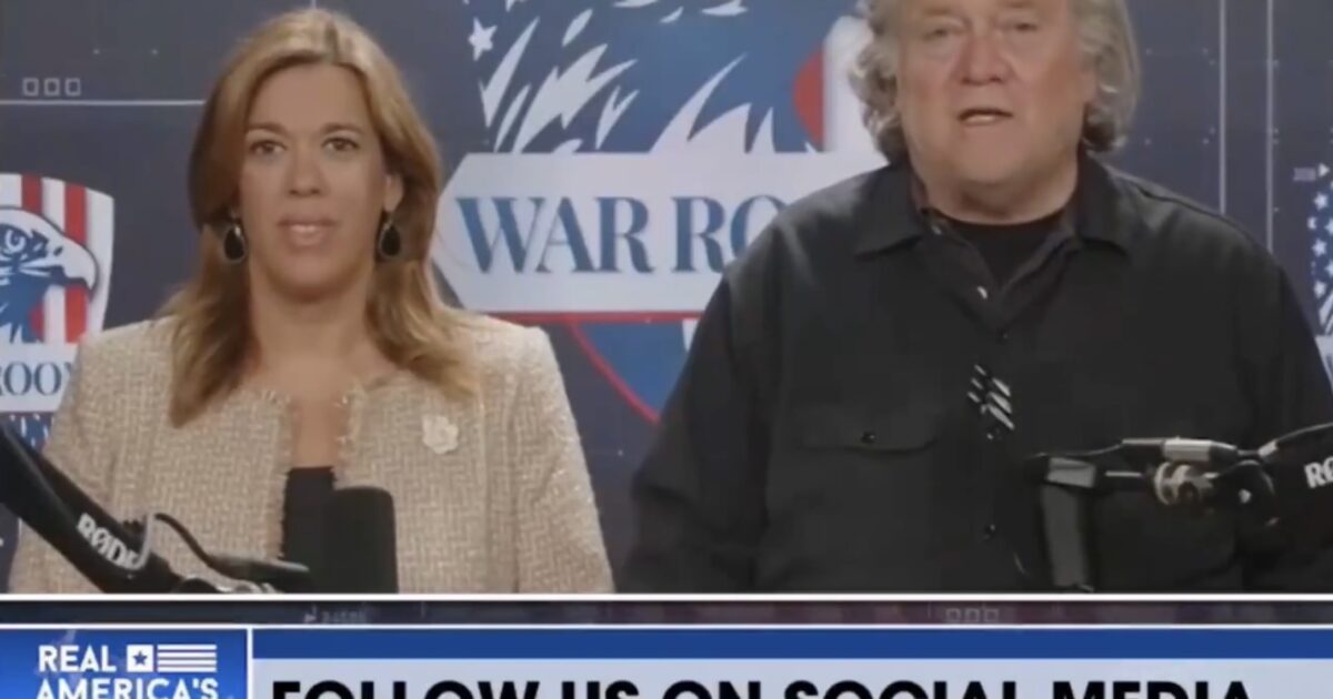 War Room’s Steve Bannon Says ICE Must ‘Surround The Polls’ in November to Stop Election Fraud (VIDEO) – 
War Room host Steve Bannon has urged the Trump administration to have ICE agents “surround the polls” in November to prevent Democratic voter fraud.
The post War Room’s Steve Bannon Says ICE Must ‘Surround The Polls’ in November to Stop Election Fraud (VIDEO) appeared first on The Gateway Pundit.
